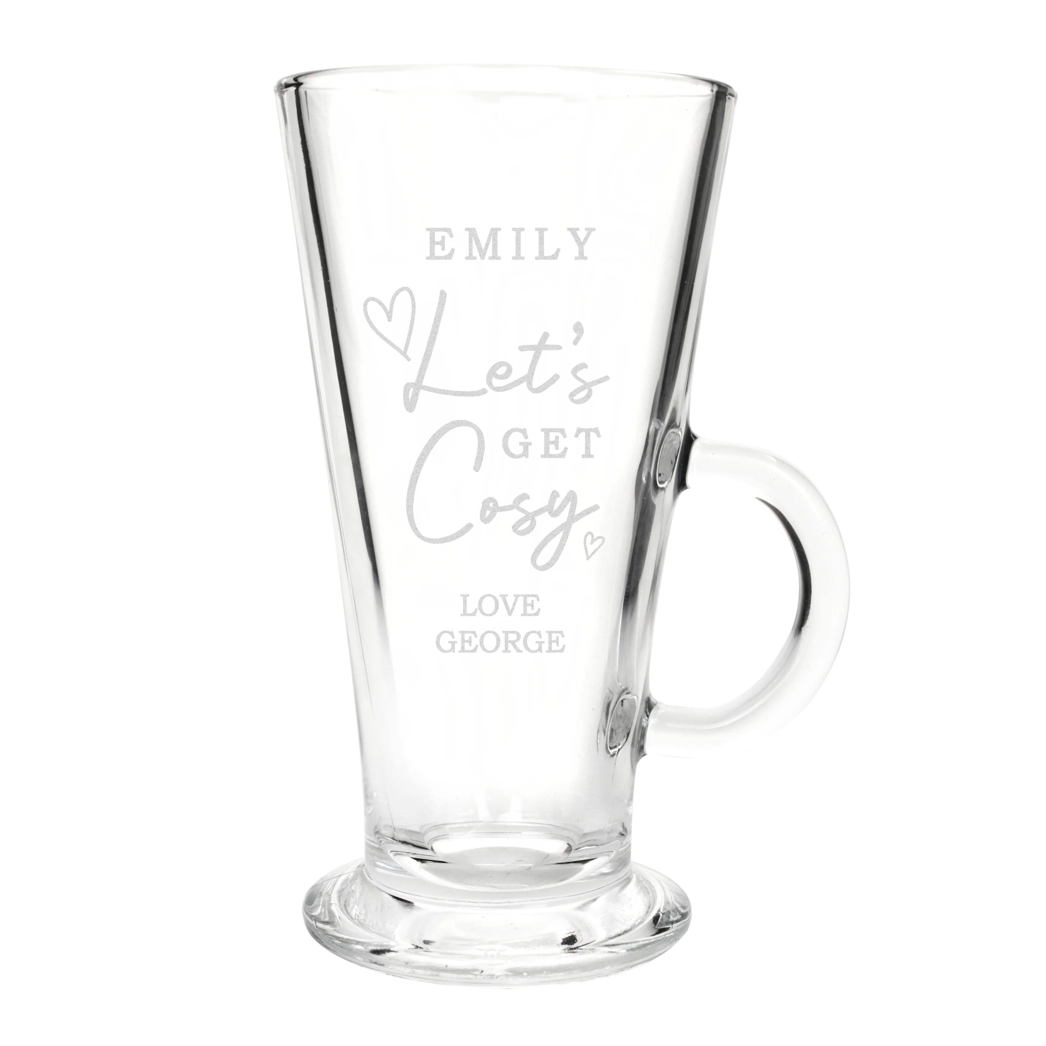 Personalised Get Cosy Latte Glass - Image 4