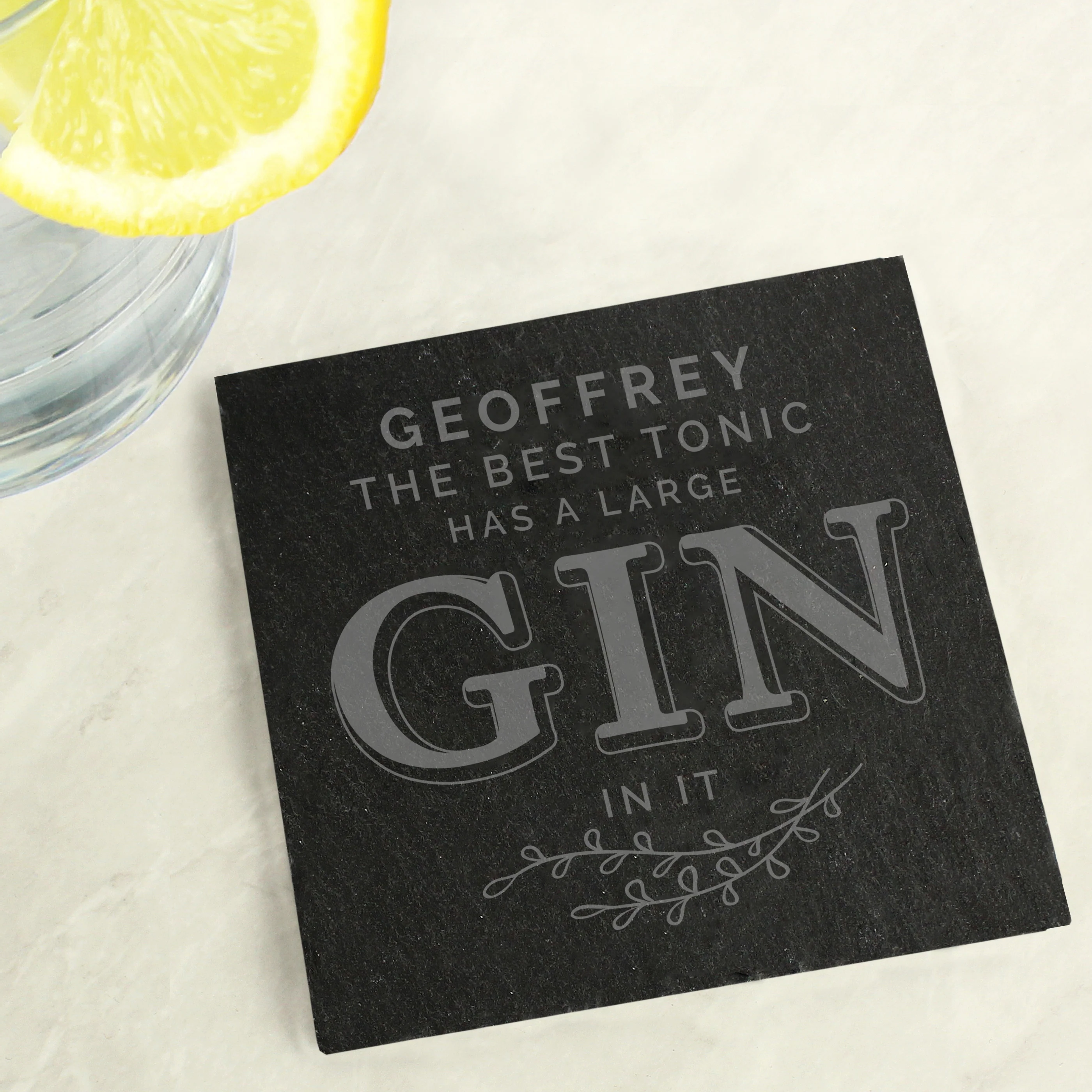 Personalised Gin & Tonic Single Slate Coaster - Image 5