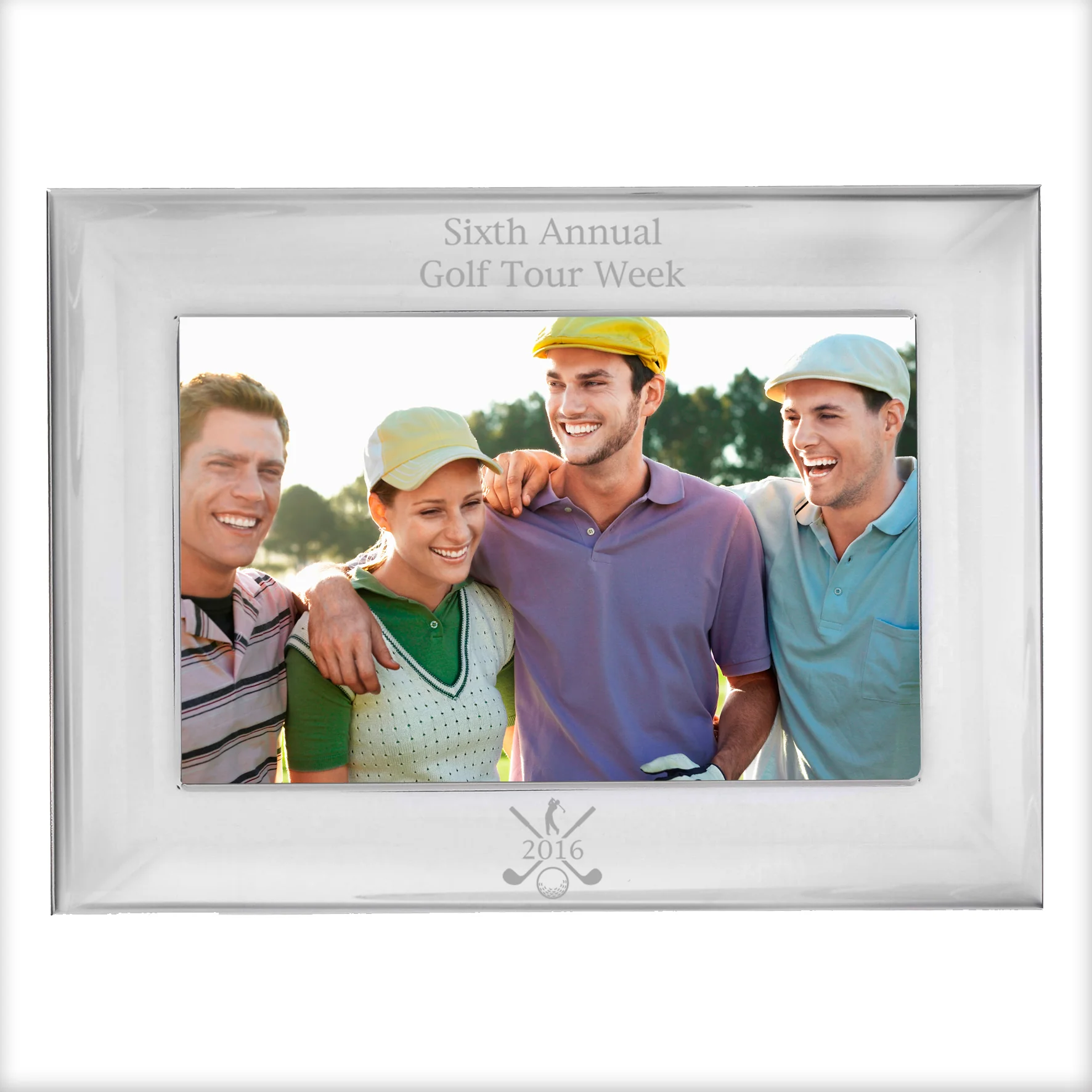Personalised Golf 6x4 Landscape Silver Photo Frame - Image 2