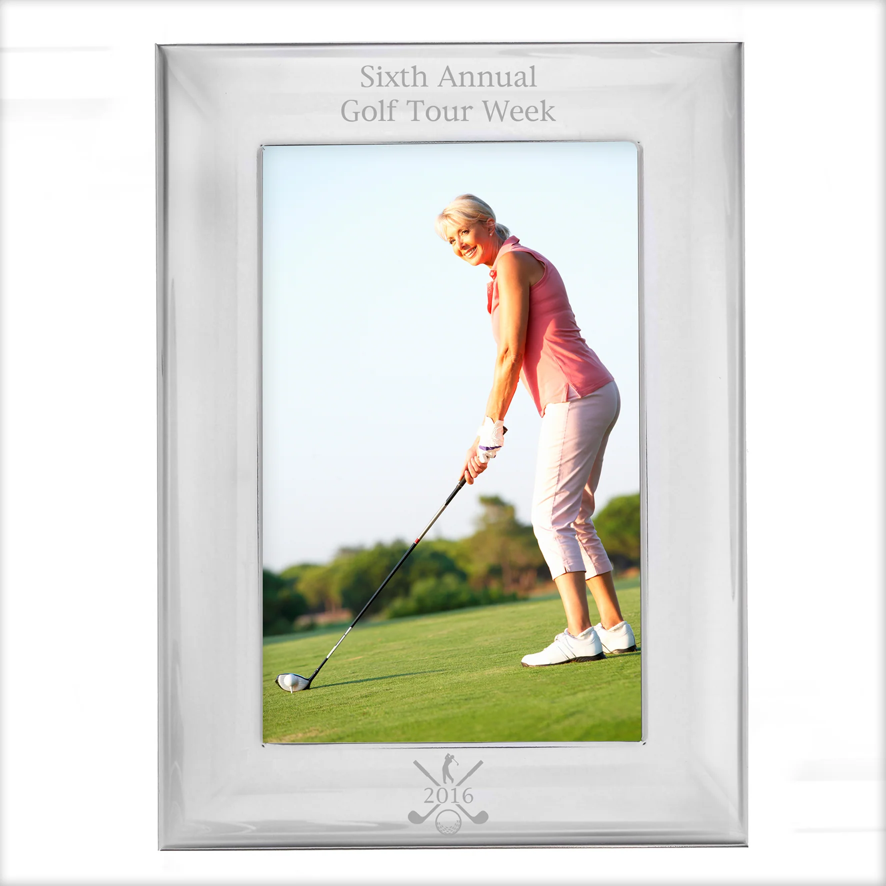 Personalised Golf 6x4 Silver Photo Frame - Image 2