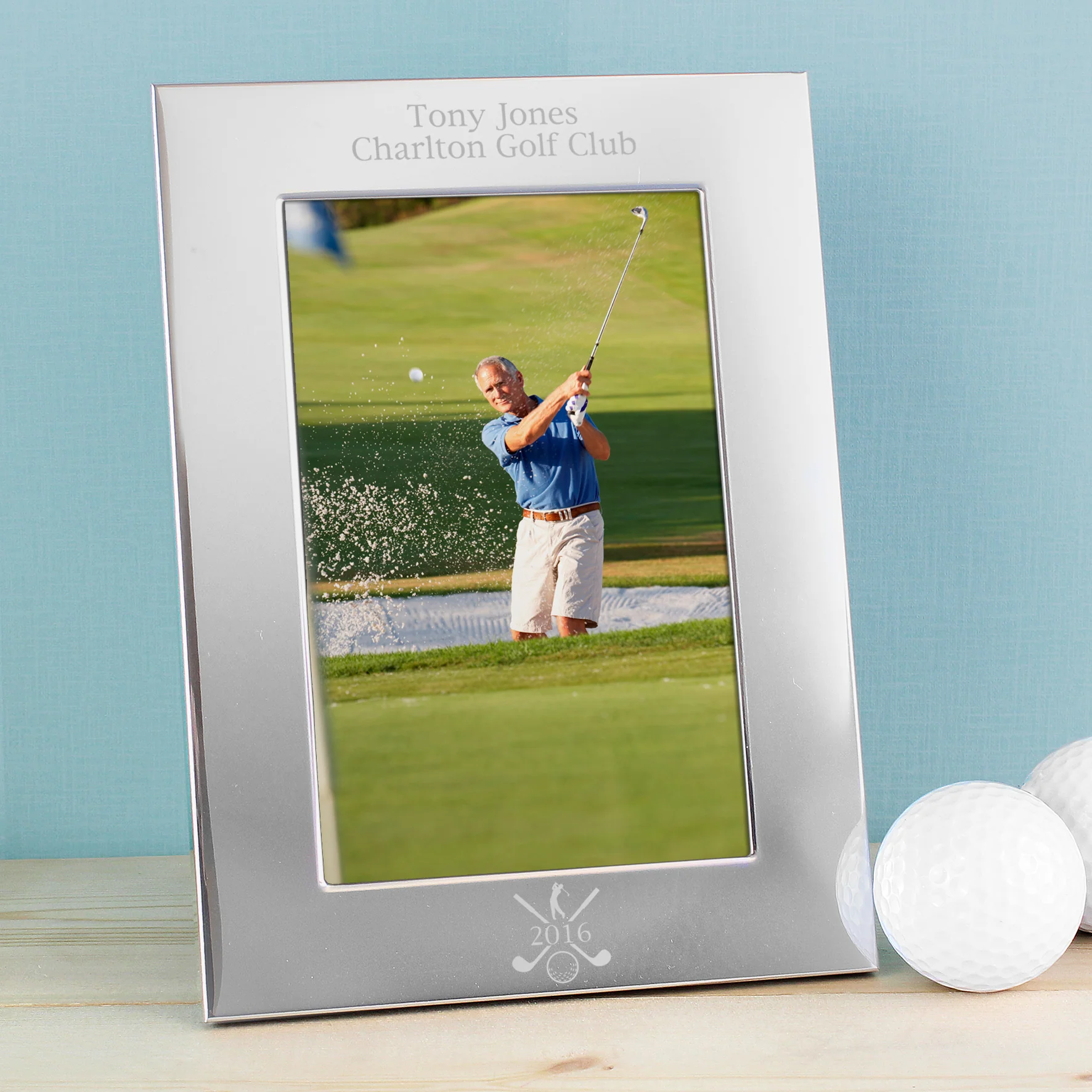 Personalised Golf 6x4 Silver Photo Frame - Image 3