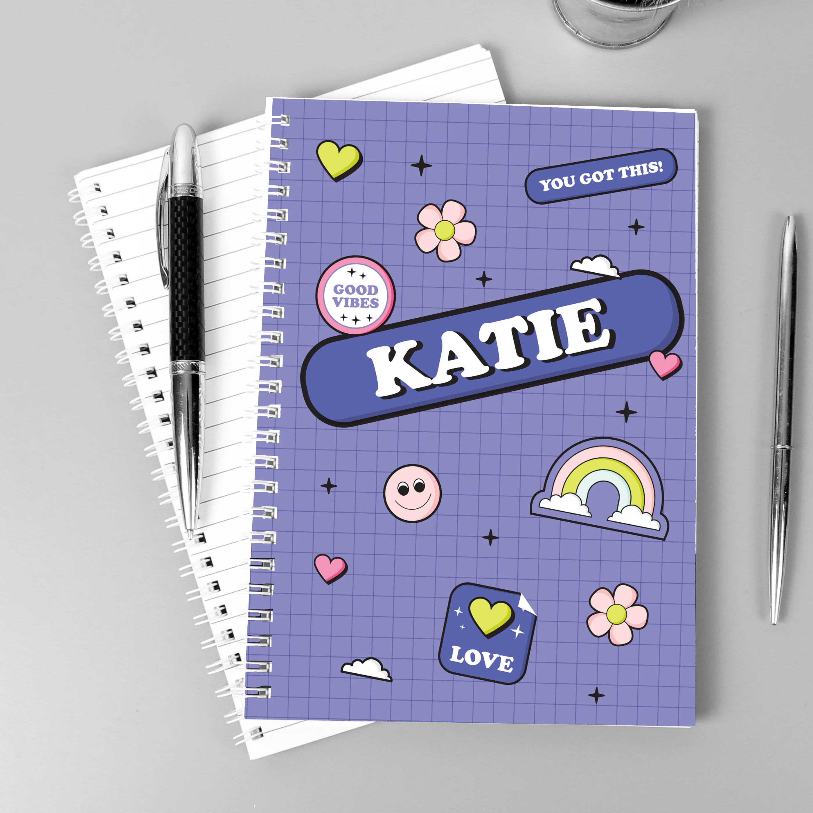 Personalised Good Vibes A5 Notebook - Image 2