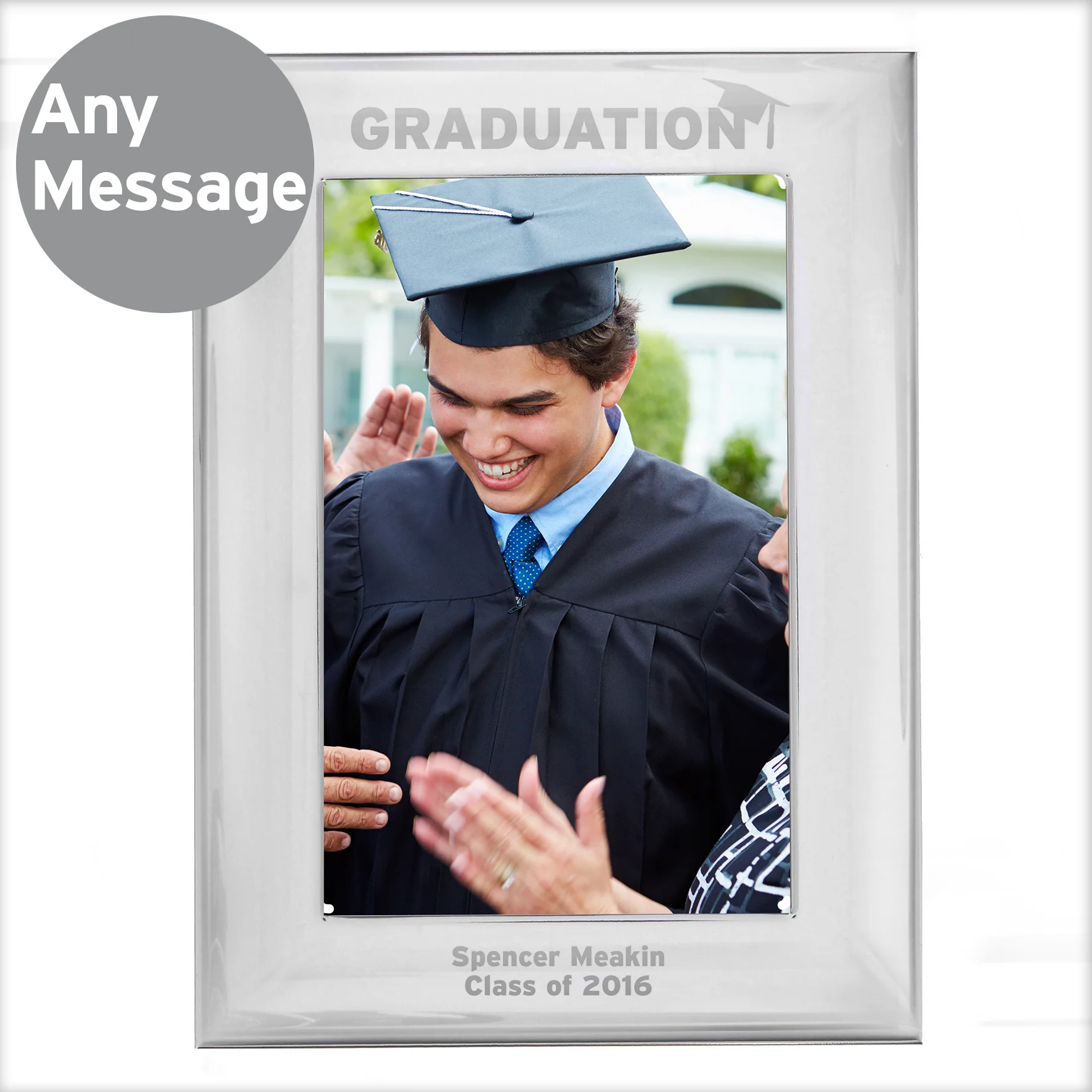 Personalised Graduation Silver 4x6 Photo Frame - Image 4