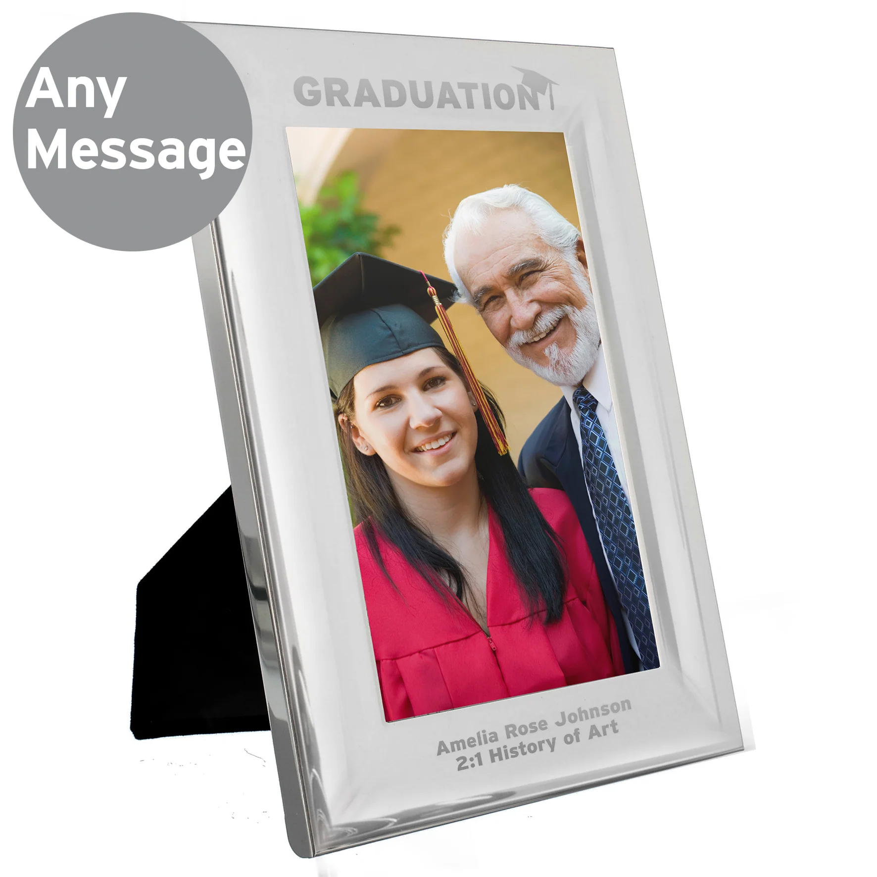 Personalised Graduation Silver 4x6 Photo Frame - Image 5