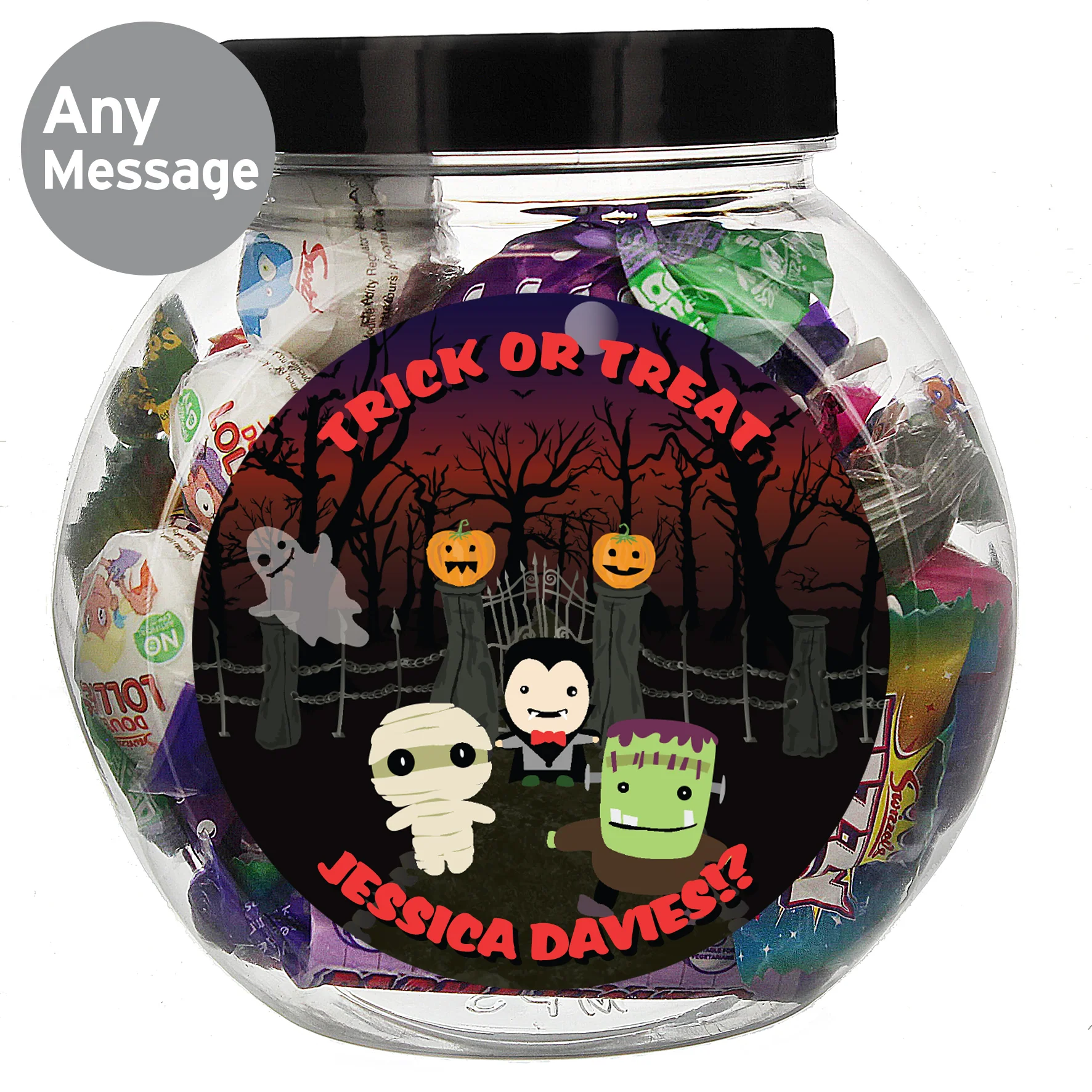 Personalised Halloween Characters Sweet Jar - Image 4
