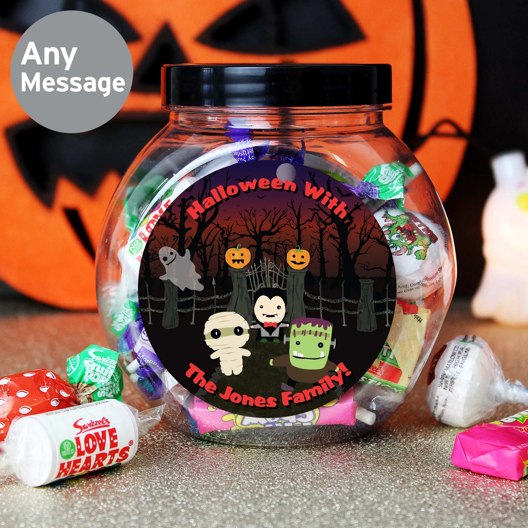 Personalised Halloween Characters Sweet Jar - Image 5