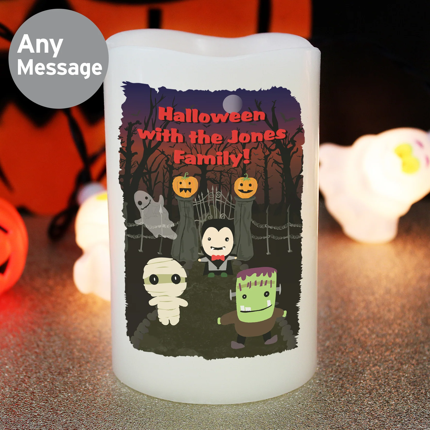 Personalised Halloween LED Candle - Image 5