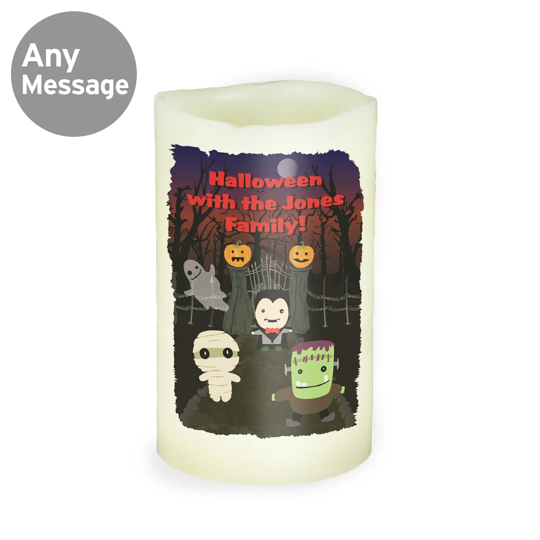 Personalised Halloween LED Candle - Image 6