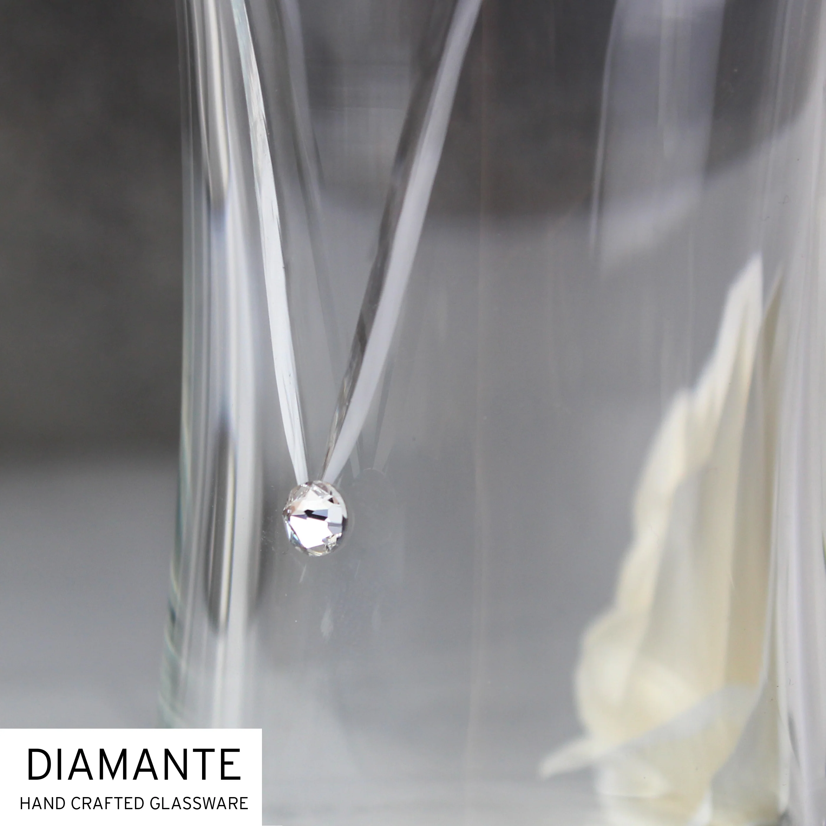 Personalised Hand Cut Diamante Heart Vase - Image 11