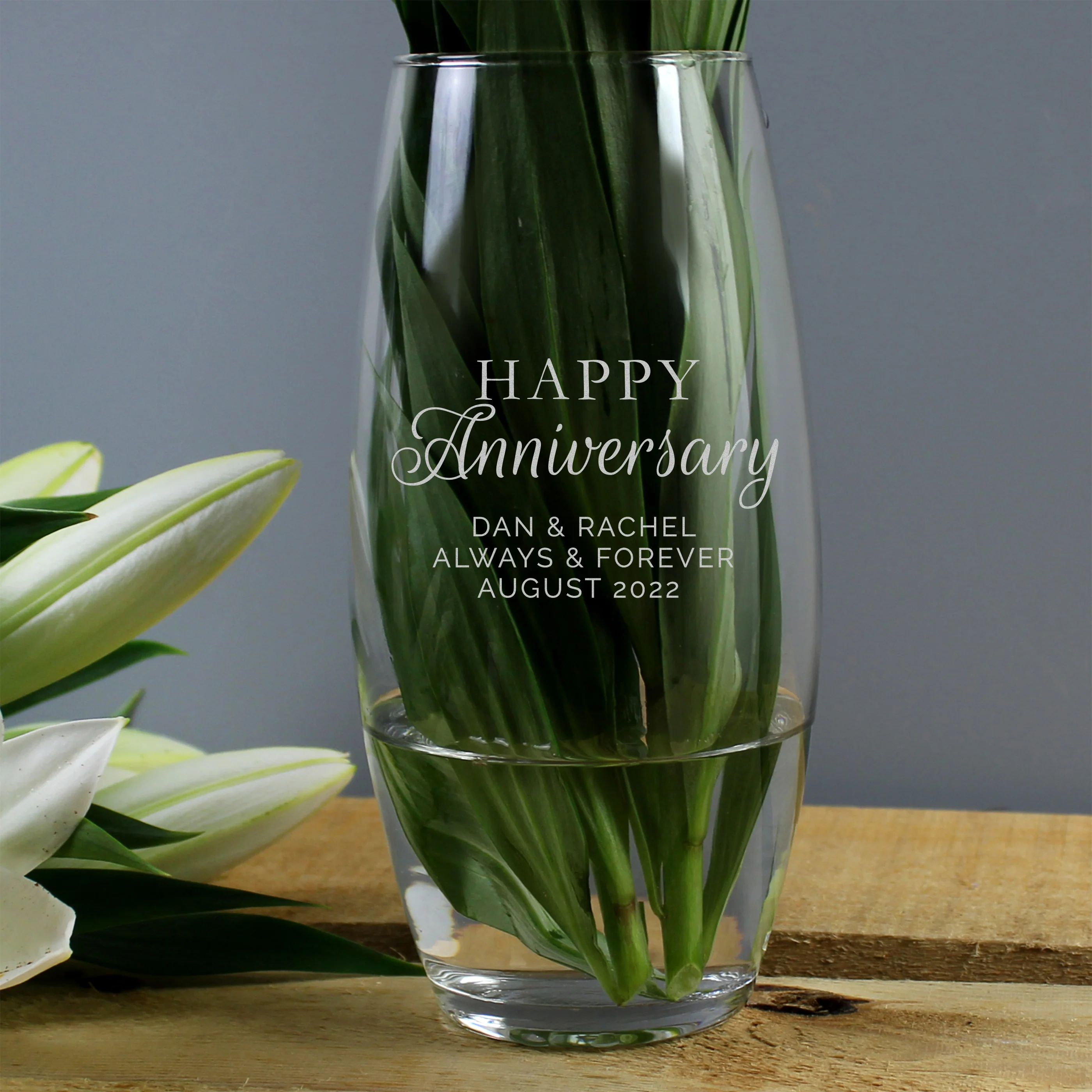 Personalised 'Happy Anniversary' Bullet Vase - Image 2