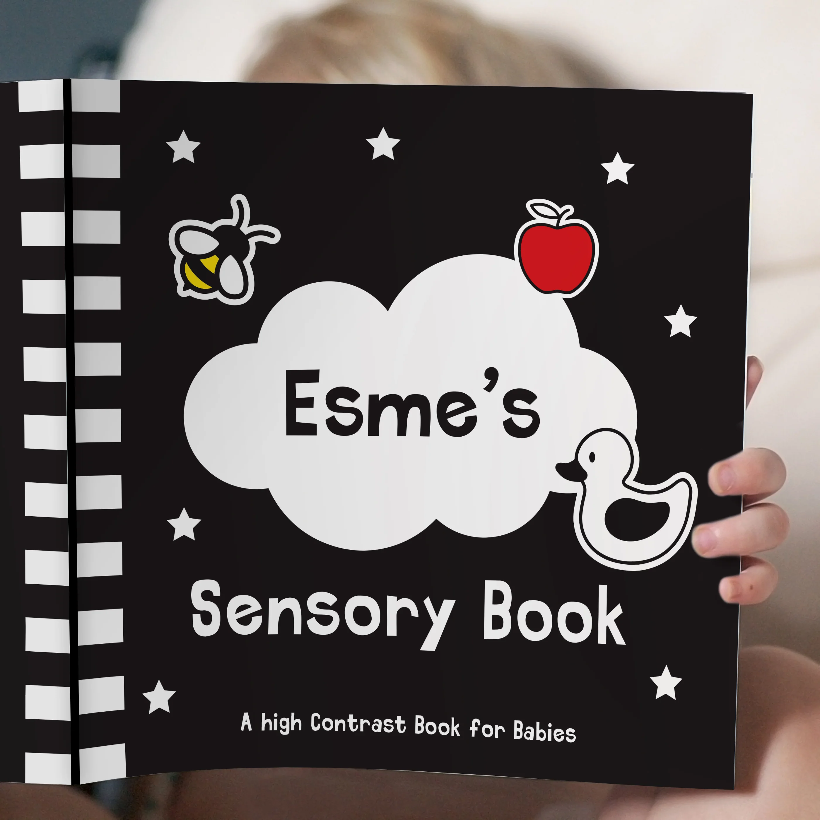 Personalised High Contrast Black and White Baby Book - Image 6