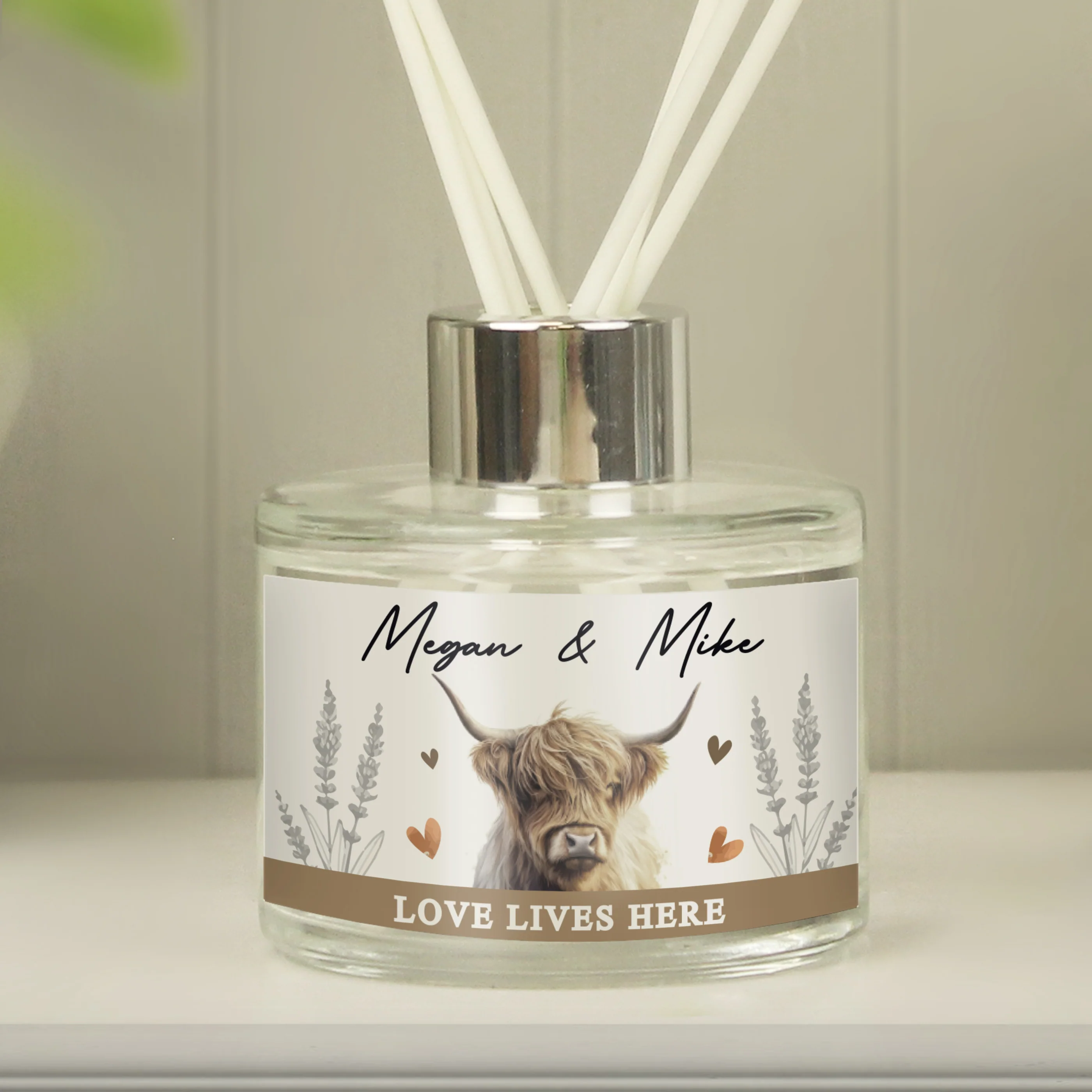 Personalised Highland Cow Reed Diffuser - Image 5