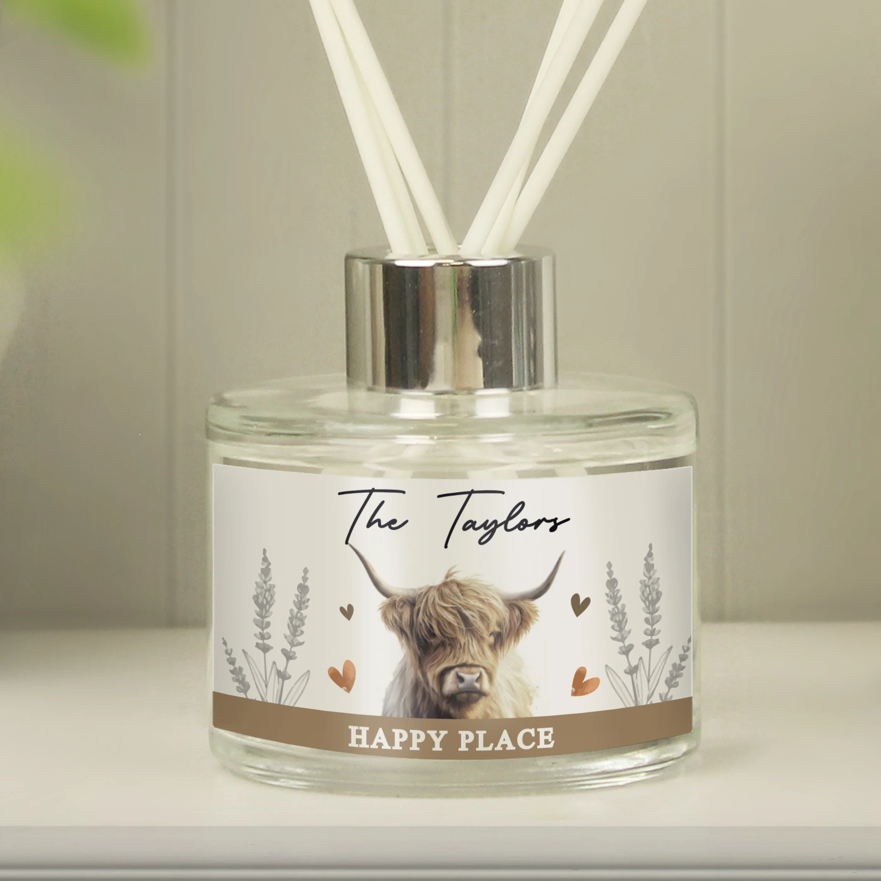 Personalised Highland Cow Reed Diffuser - Image 7