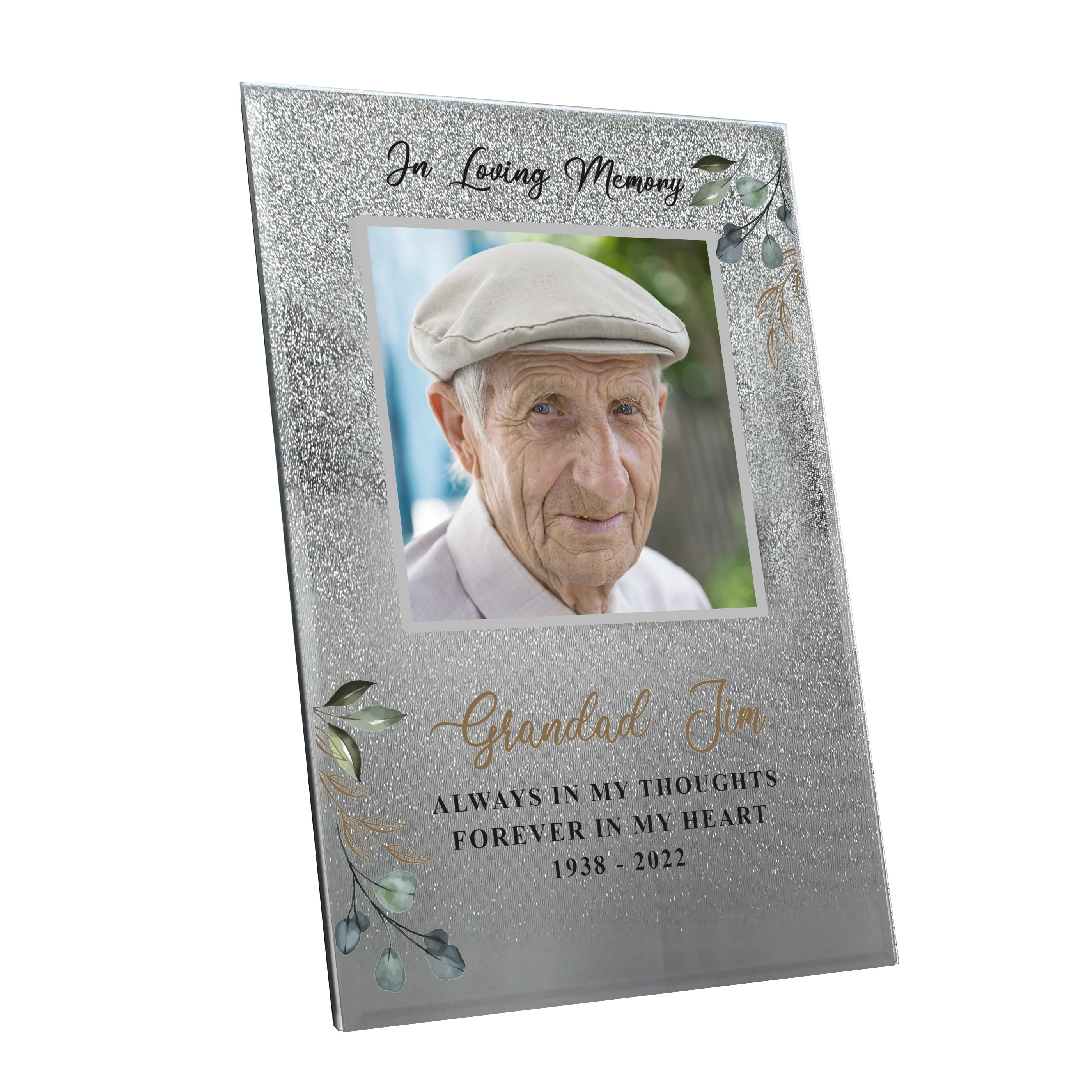 Personalised In Loving Memory 4x4 Glitter Frame - Image 5