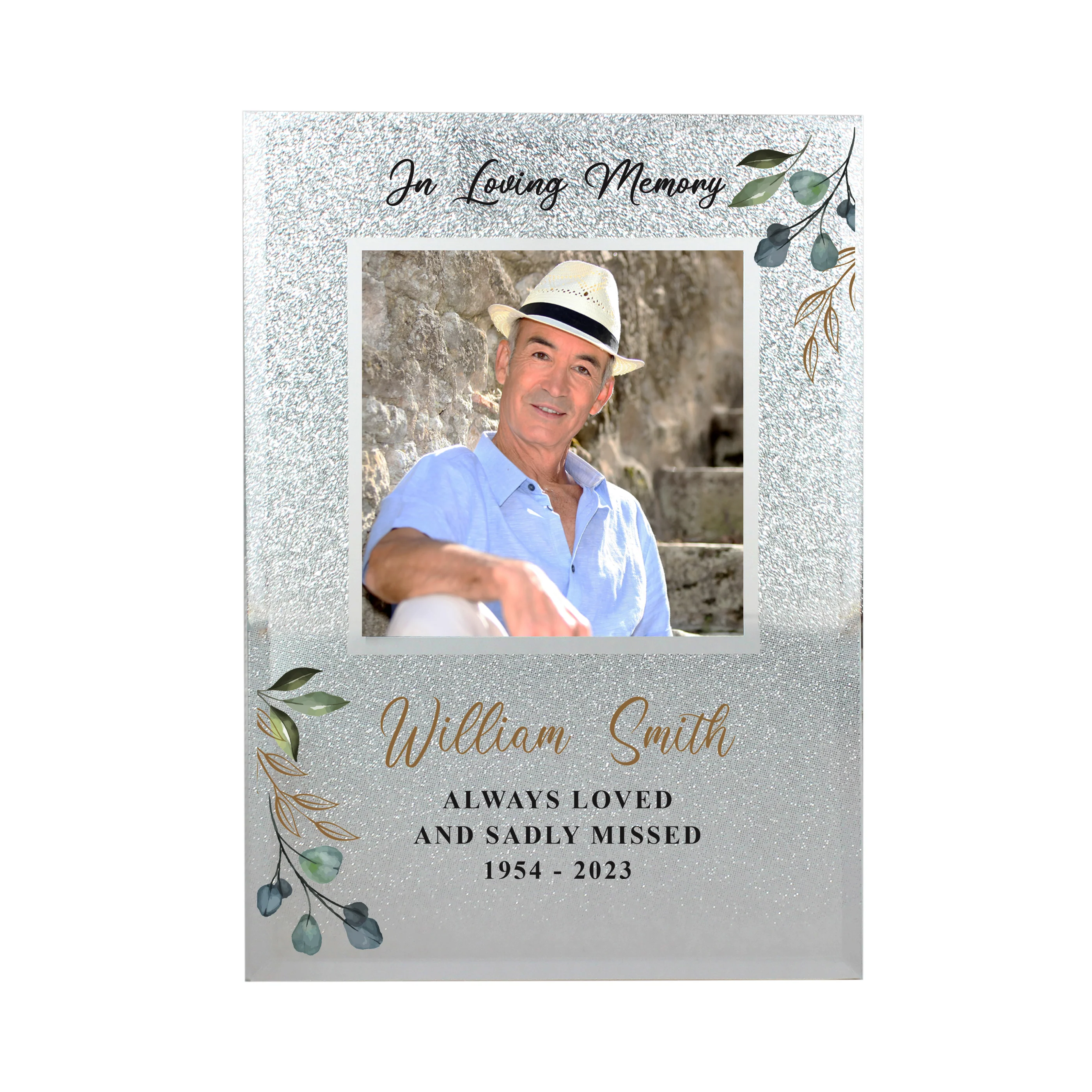 Personalised In Loving Memory 4x4 Glitter Frame - Image 6