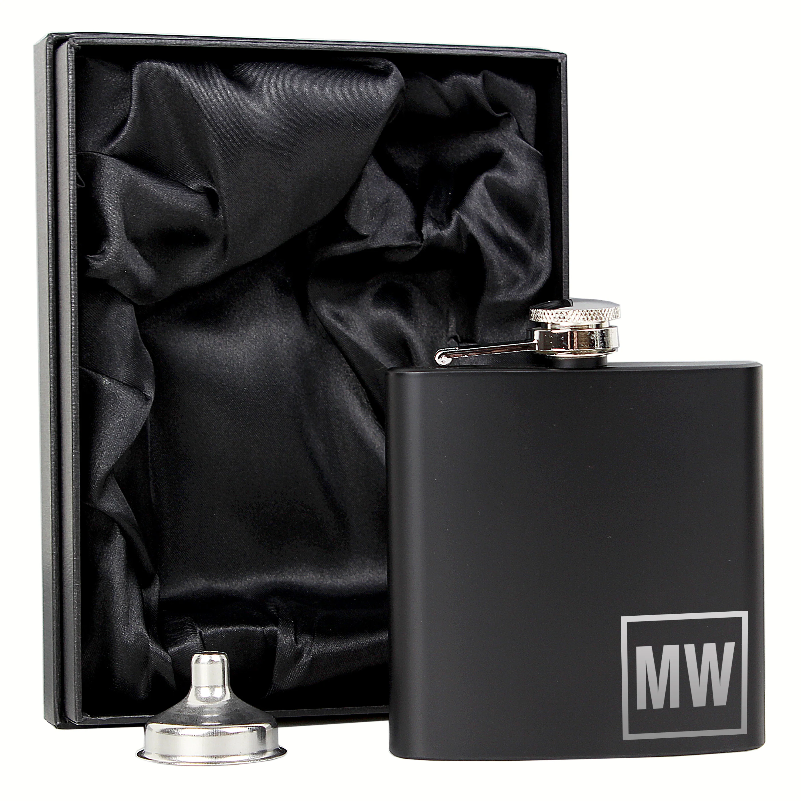 Personalised Initials Black Hip Flask - Image 10