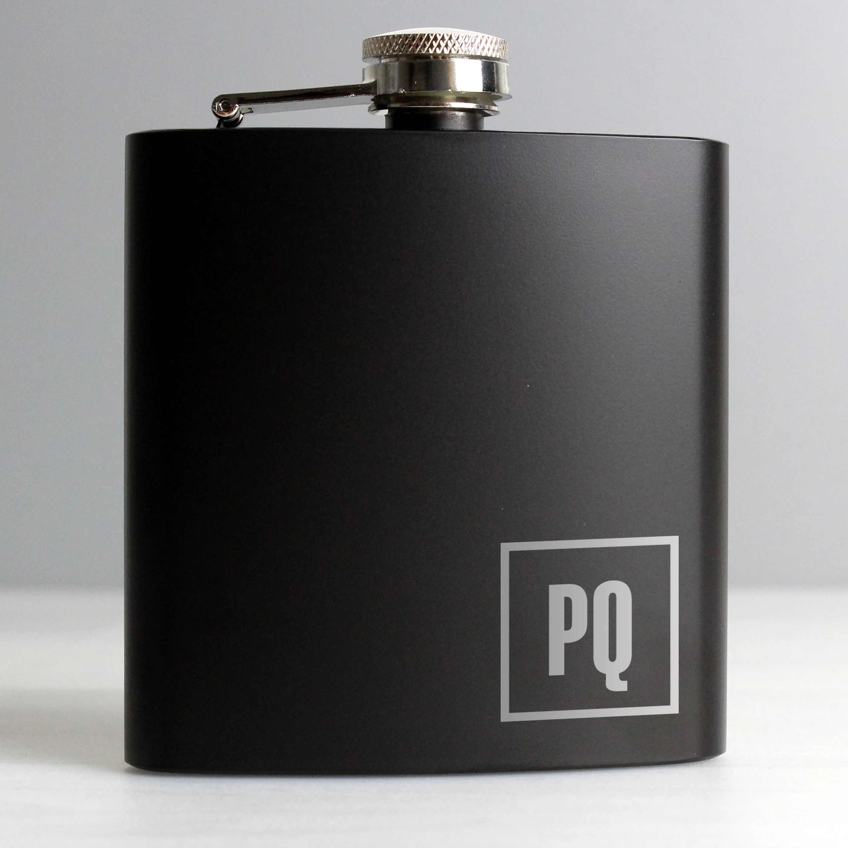 Personalised Initials Black Hip Flask - Image 8