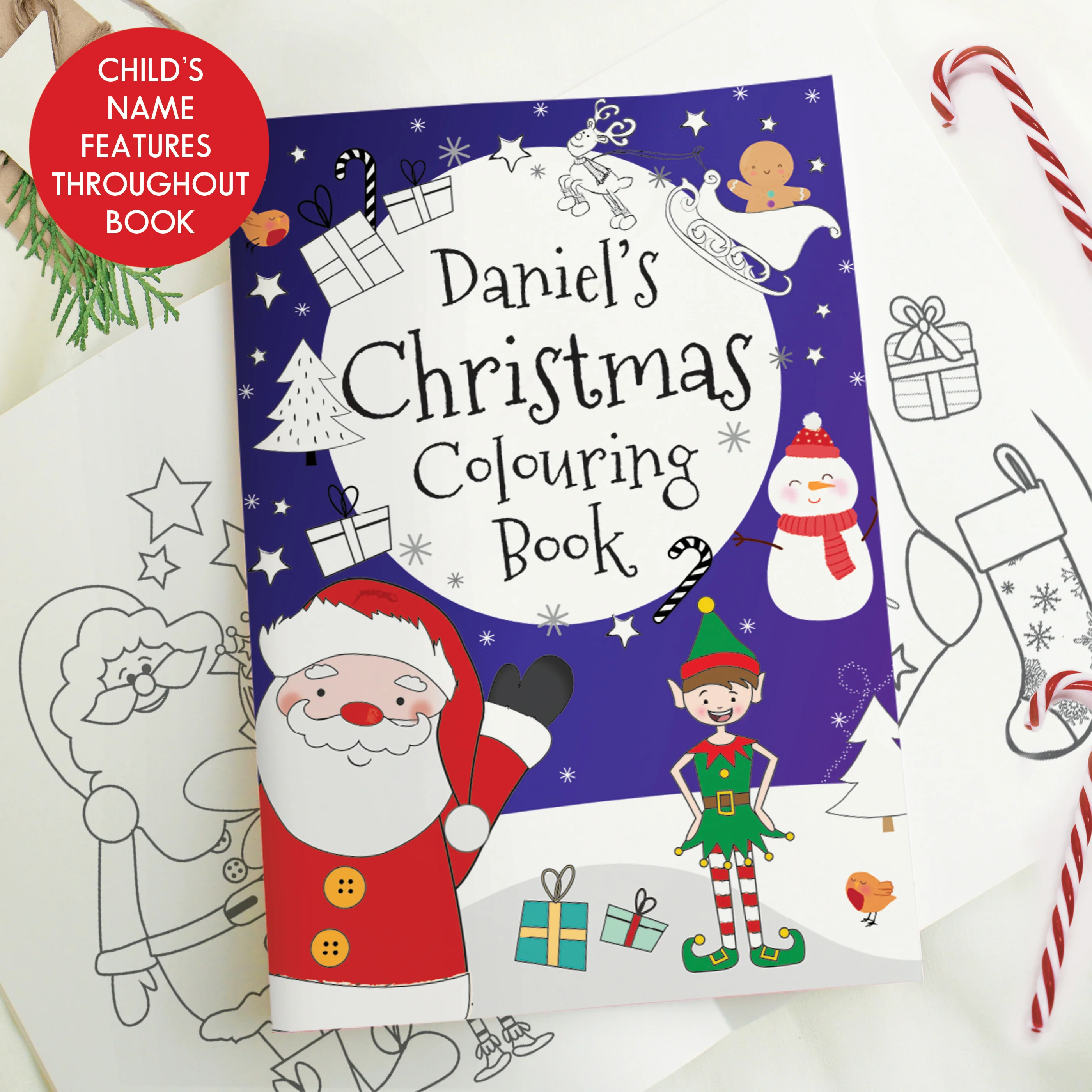 Personalised Its Christmas Elf Colouring Book - Image 4