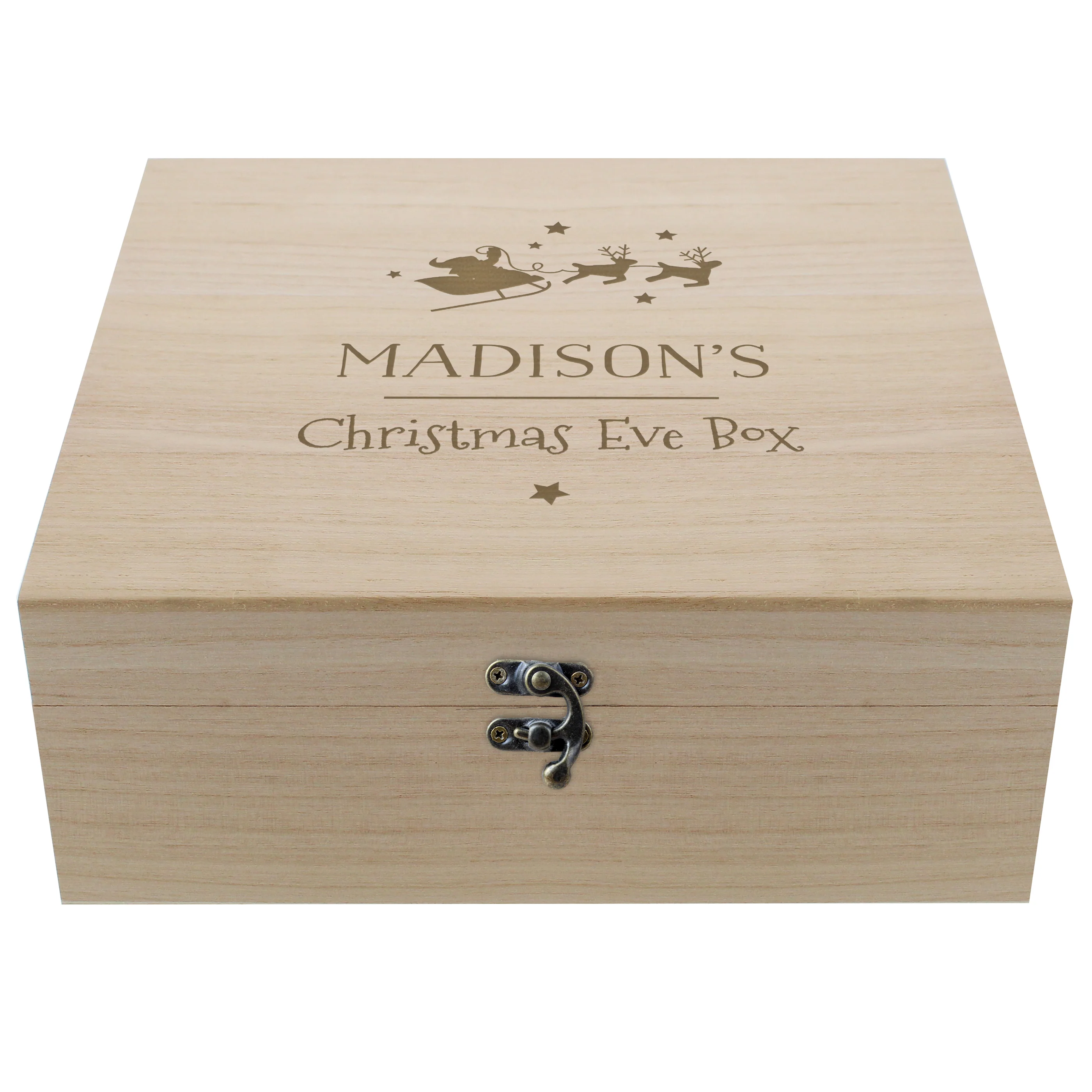 Personalised Large Wooden Christmas Eve Box - Image 2