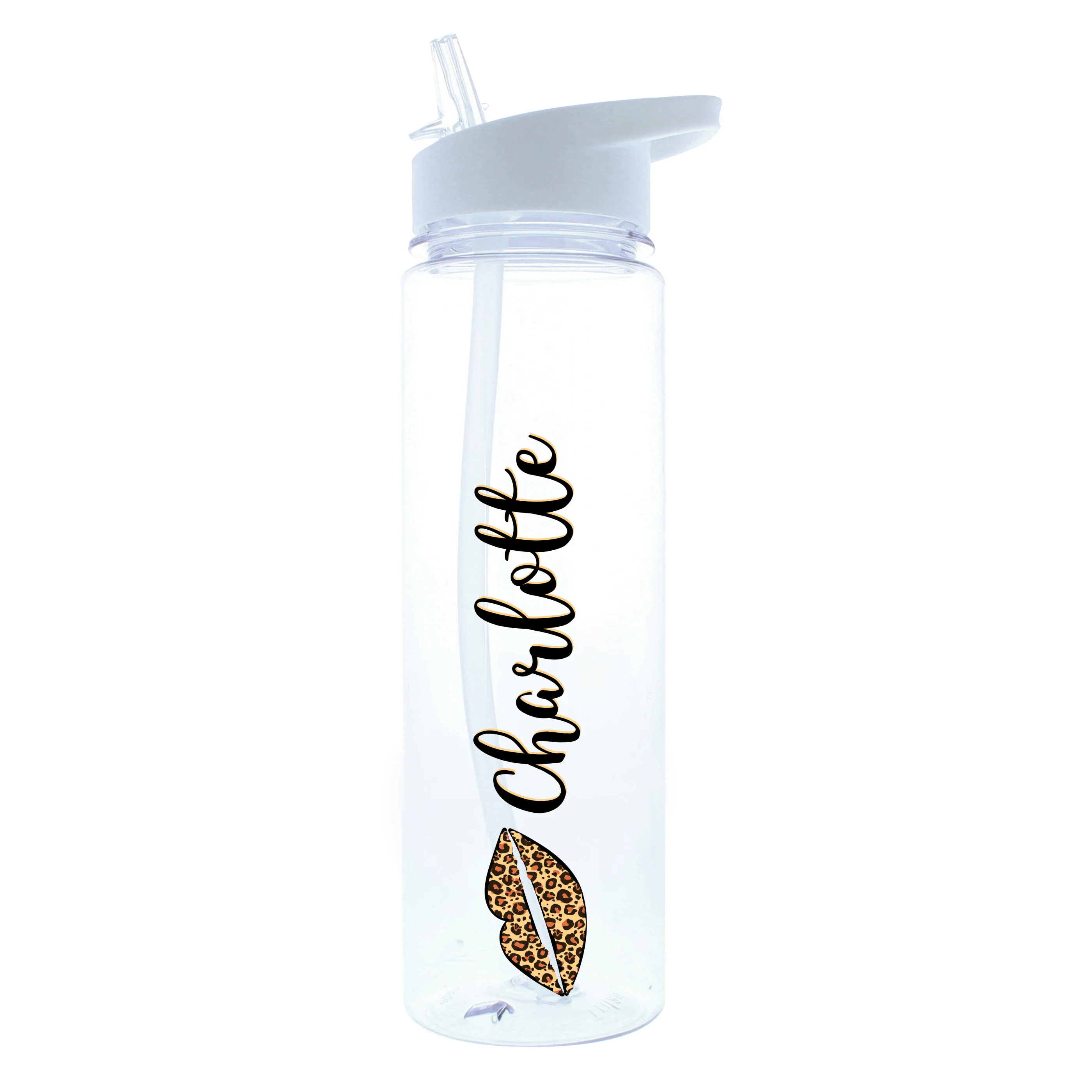 Personalised Leopard Lips Water Bottle - Image 2