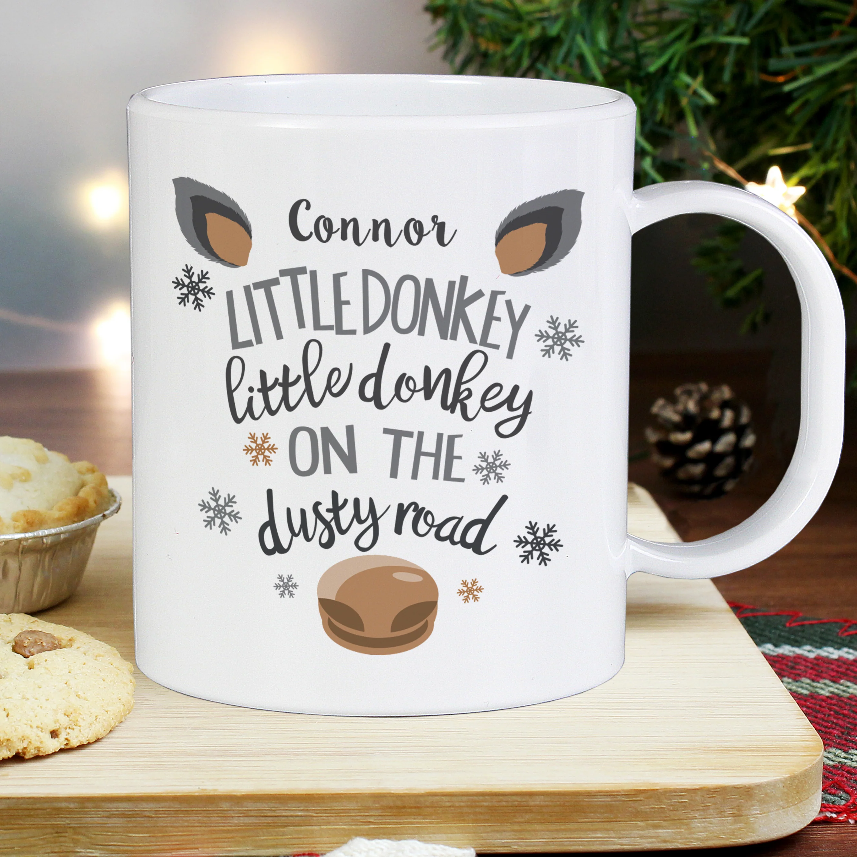 Personalised Little Donkey Plastic Mug - Image 2