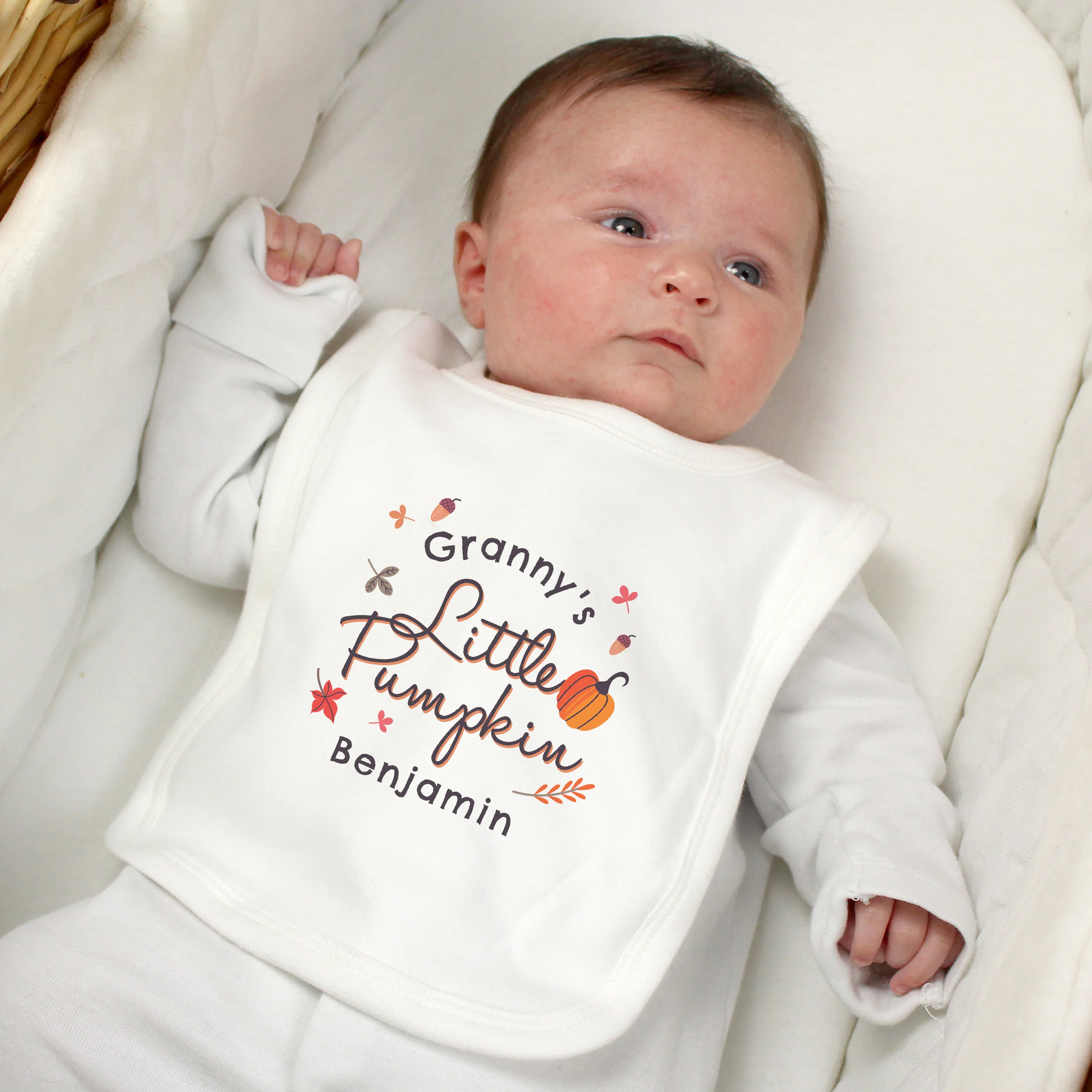 Personalised Little Pumpkin Bib - Image 3