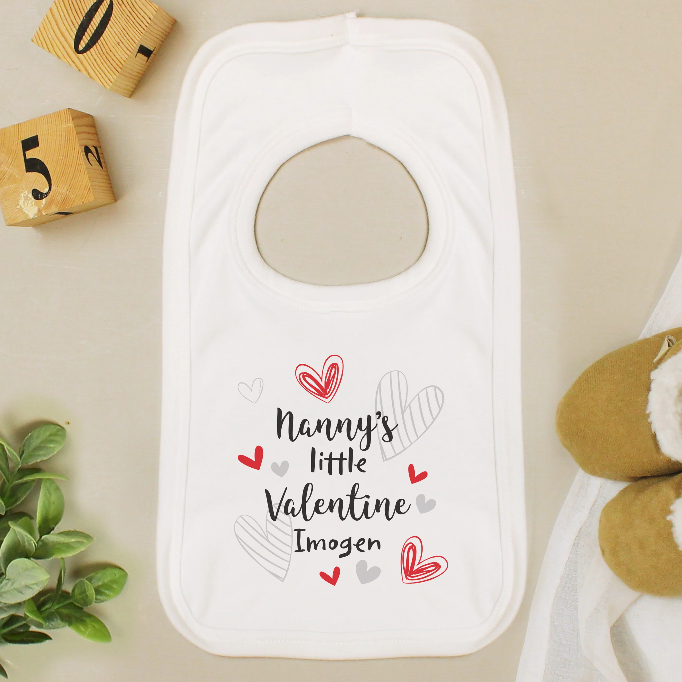 Personalised Little Valentine Baby Bib - Image 3