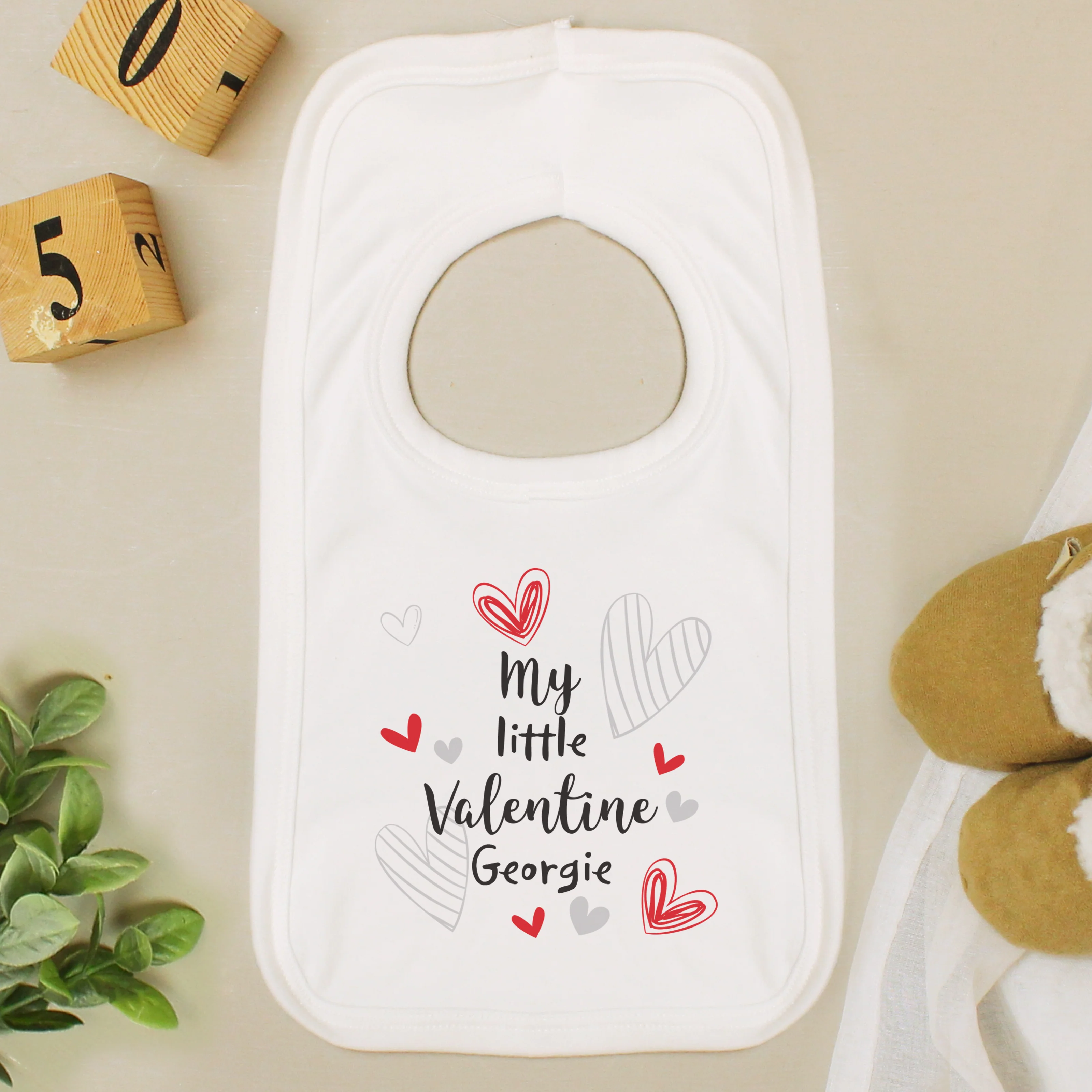 Personalised Little Valentine Baby Bib - Image 6