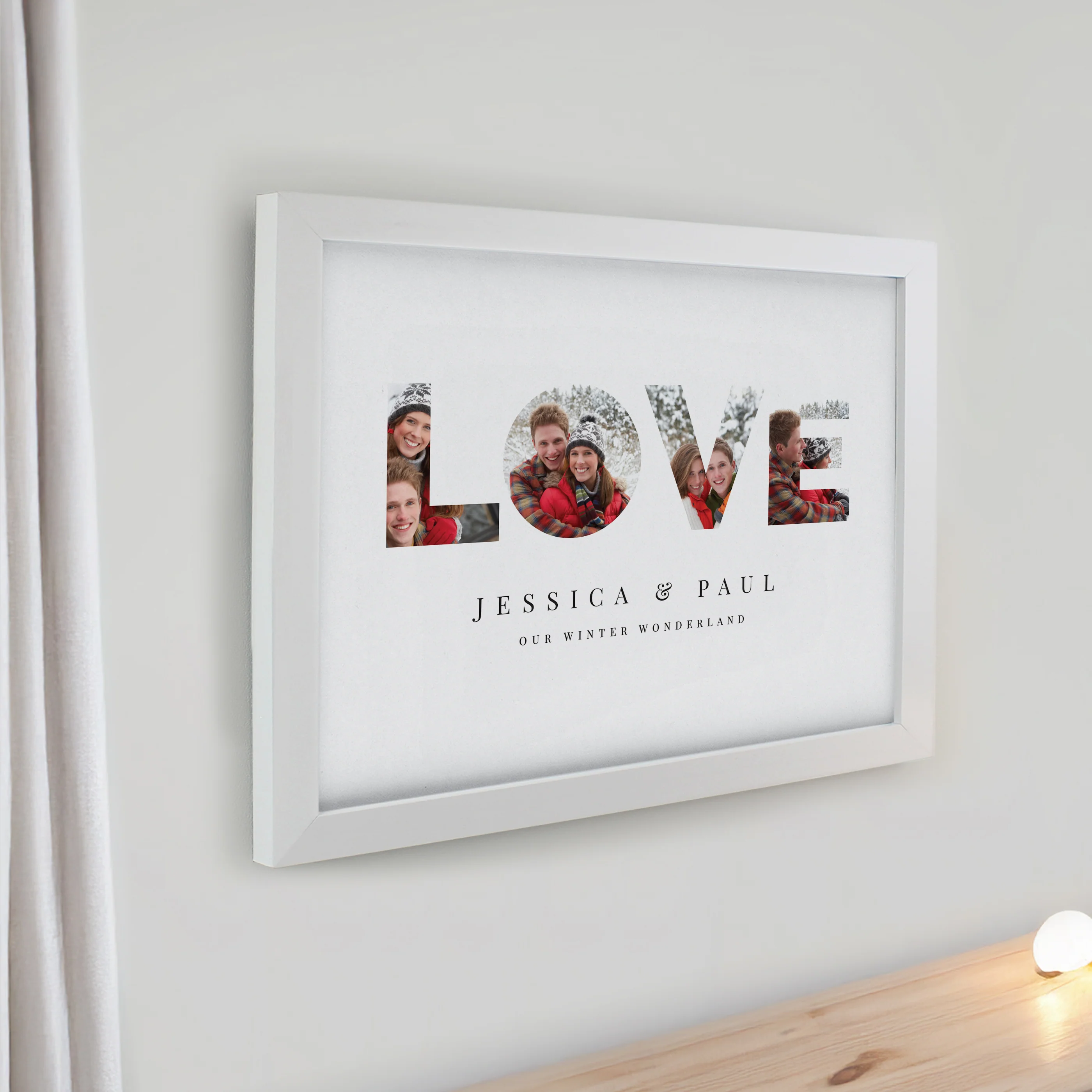 Personalised LOVE Photo Upload White Poster Frame - Image 2