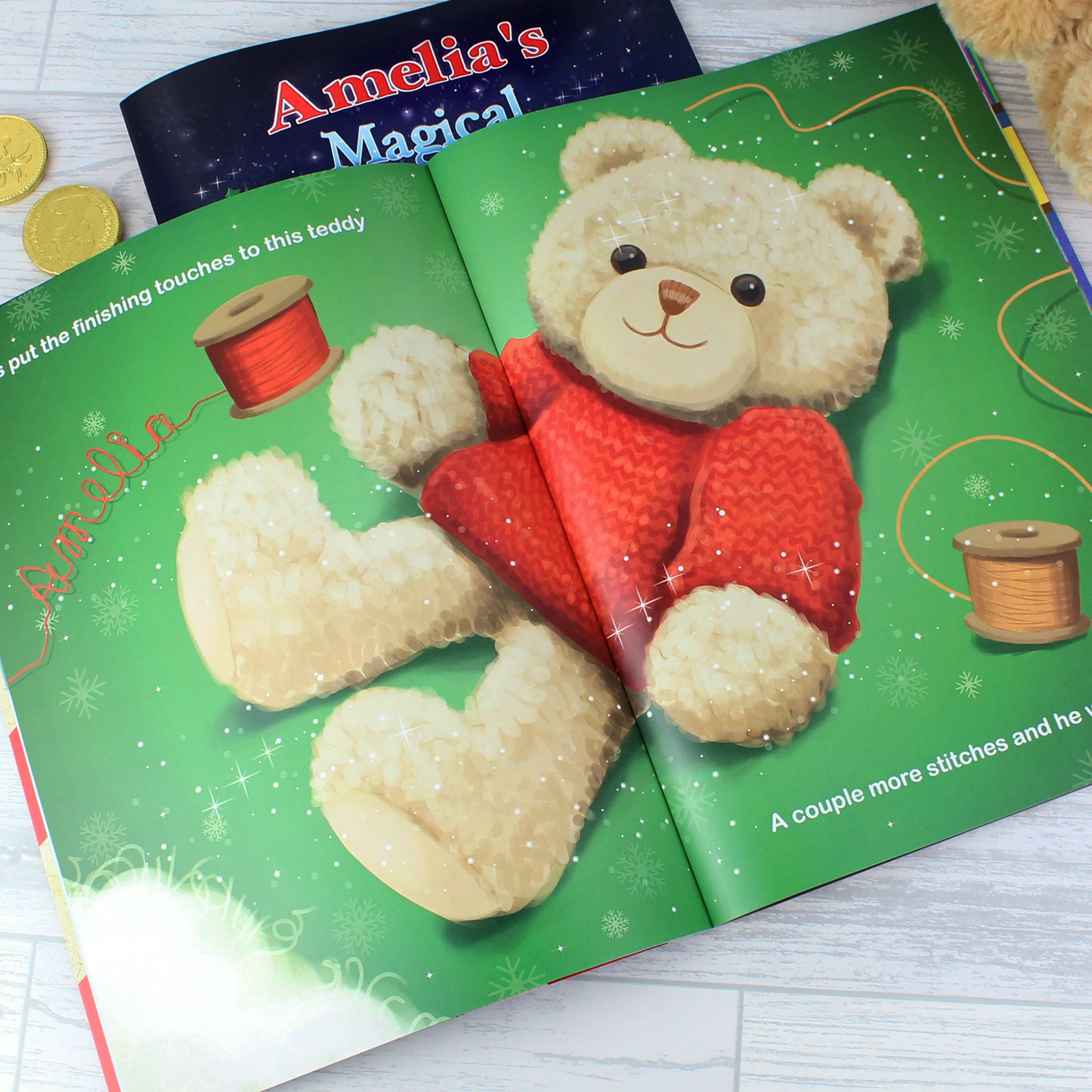 Personalised Magical Christmas Adventure Story Book and Personalised Teddy Bear - Image 10