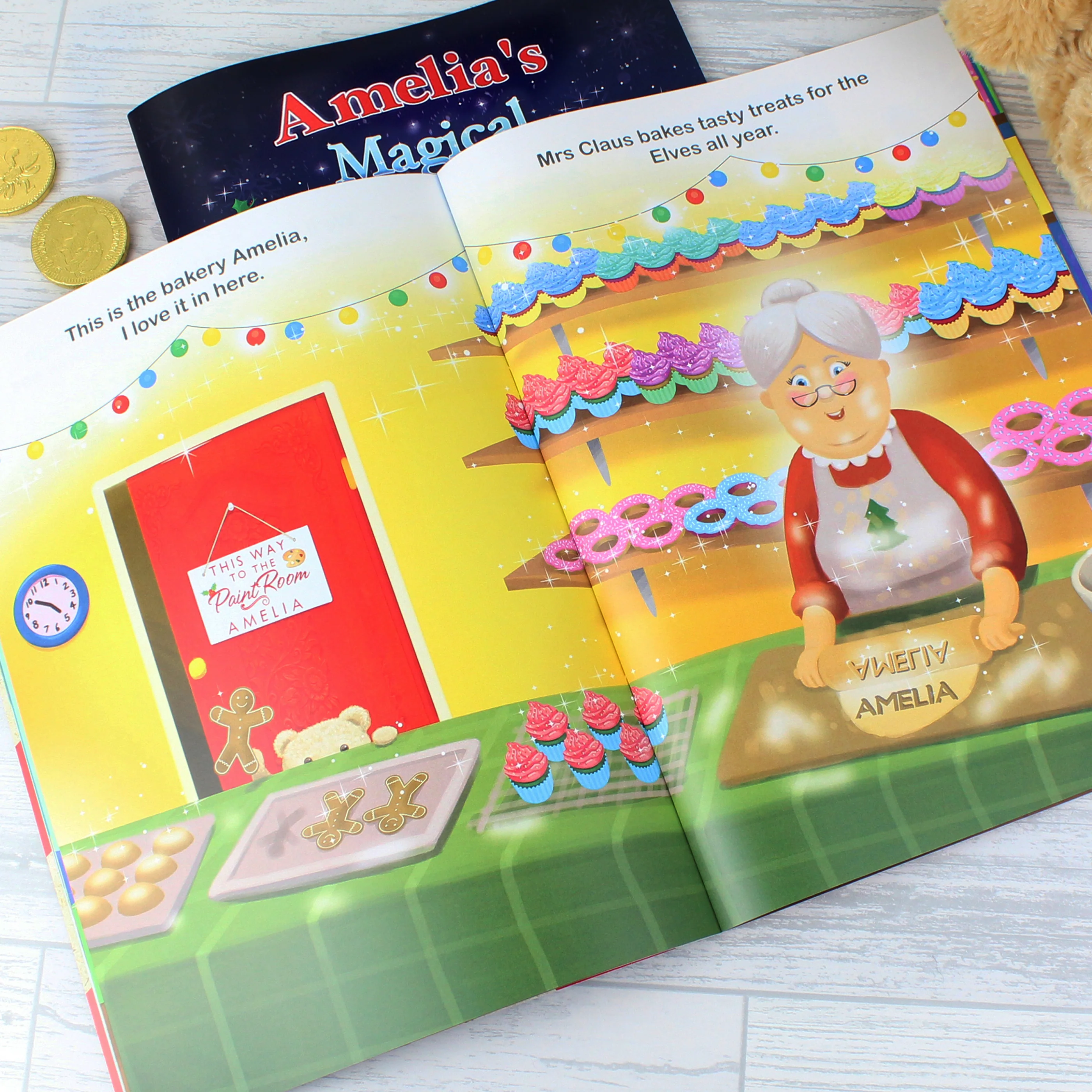 Personalised Magical Christmas Adventure Story Book and Personalised Teddy Bear - Image 11