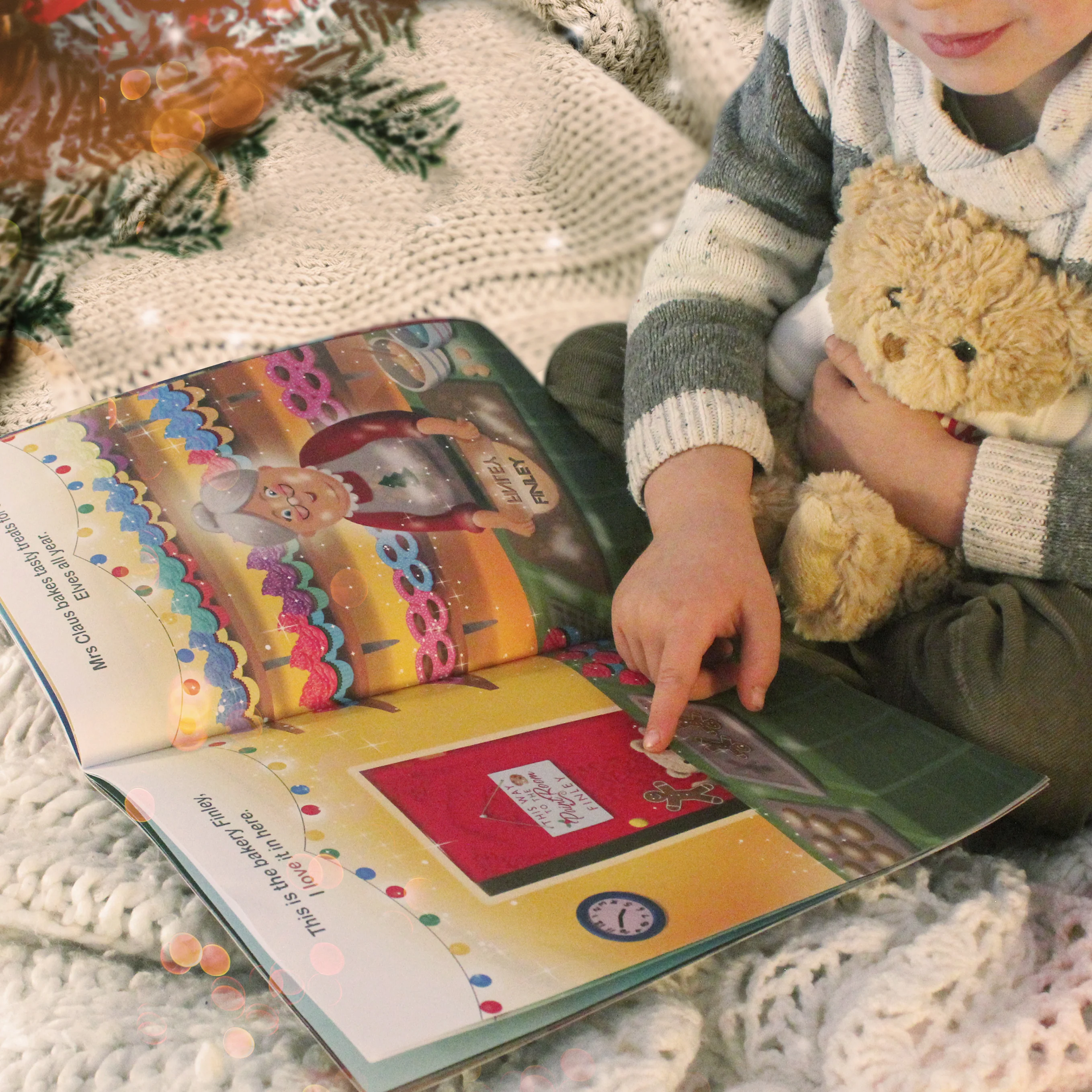 Personalised Magical Christmas Adventure Story Book and Personalised Teddy Bear - Image 4