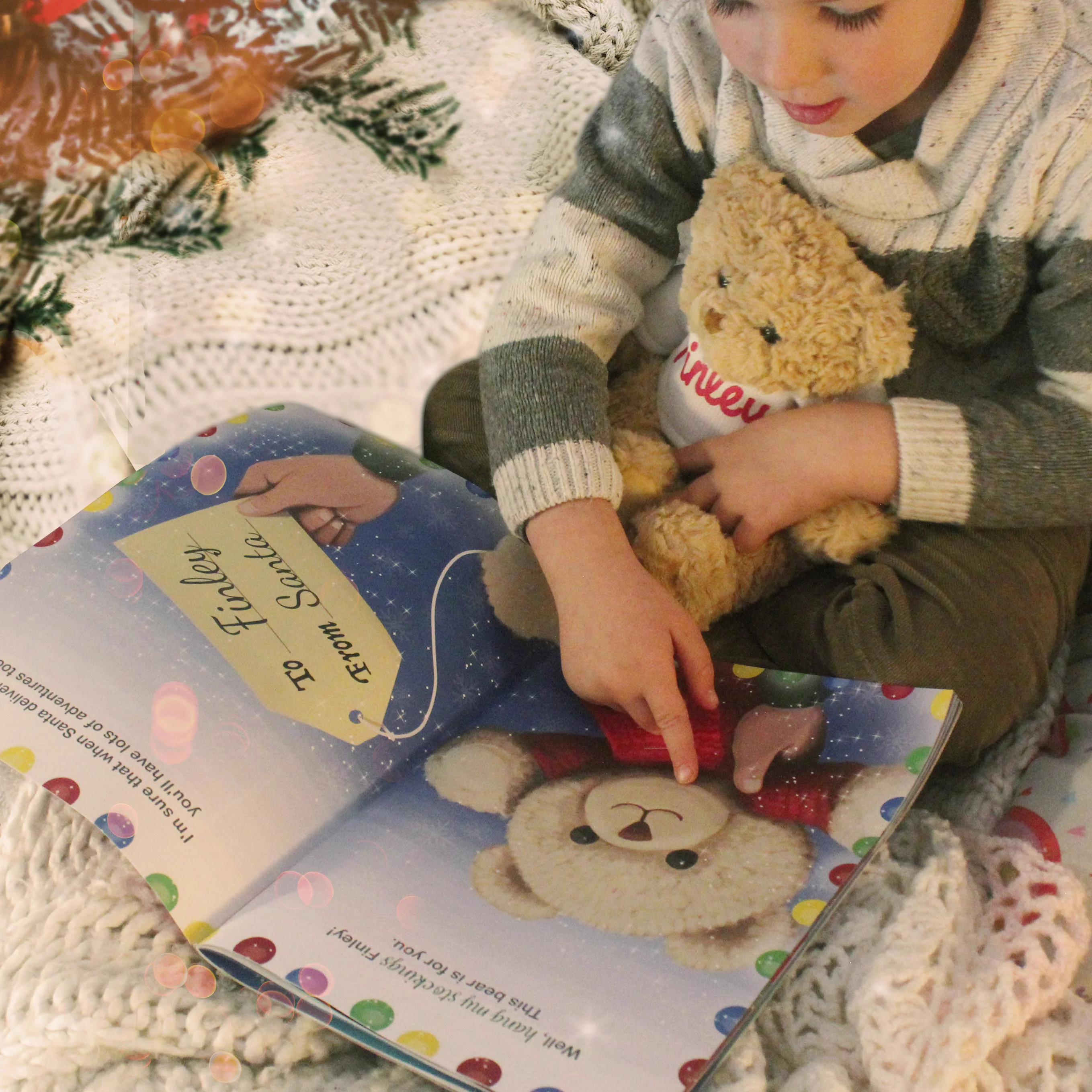 Personalised Magical Christmas Adventure Story Book and Personalised Teddy Bear - Image 6
