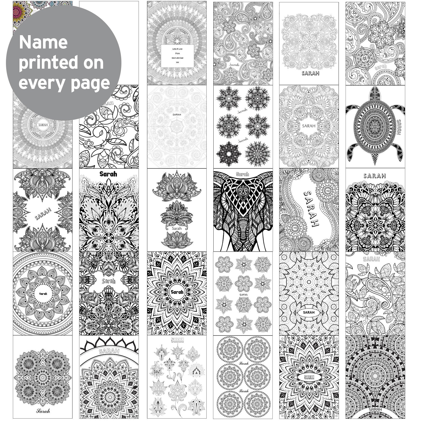 Personalised Mandala Colouring Book - Image 7