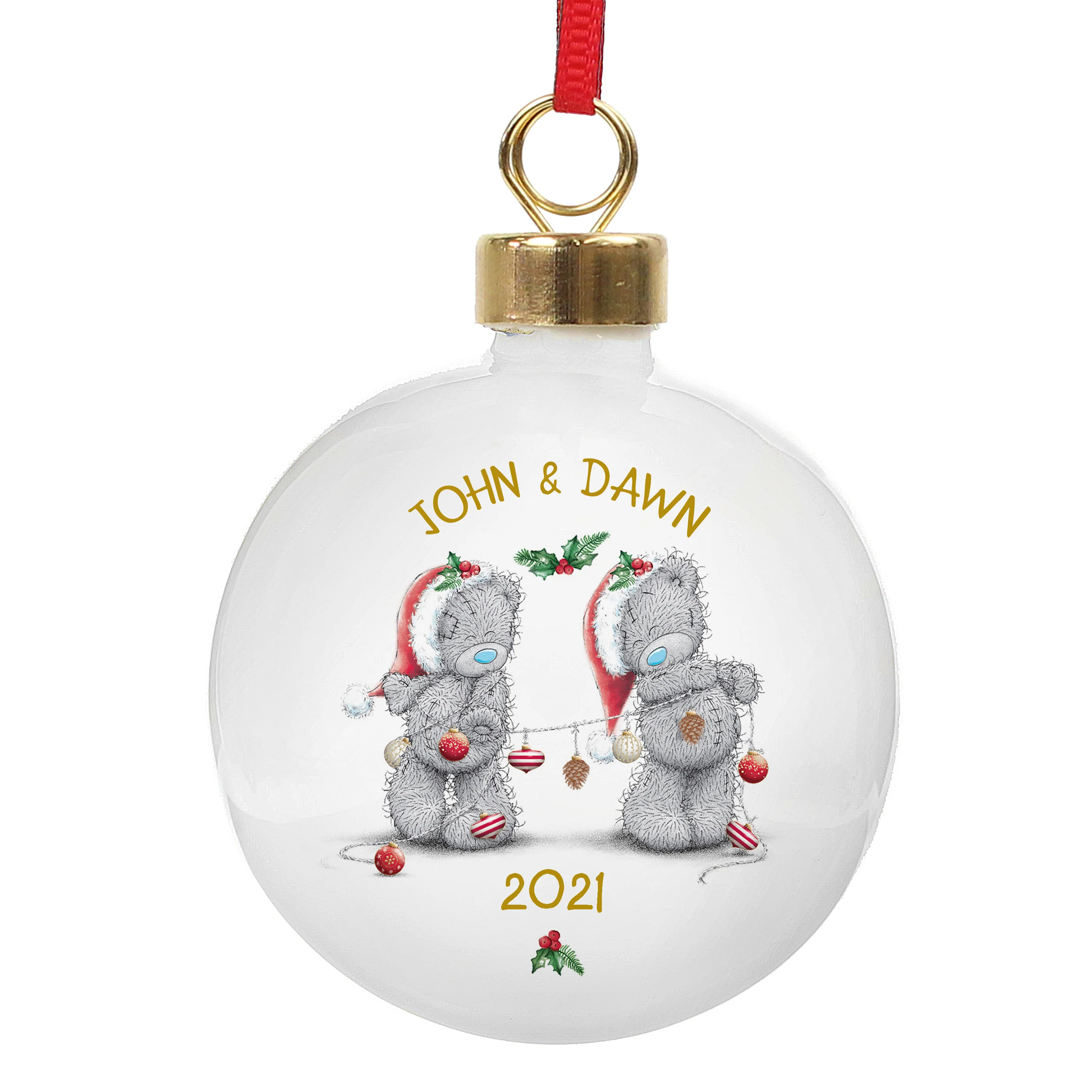 Personalised Me to You Christmas Couple's Bauble - Image 6