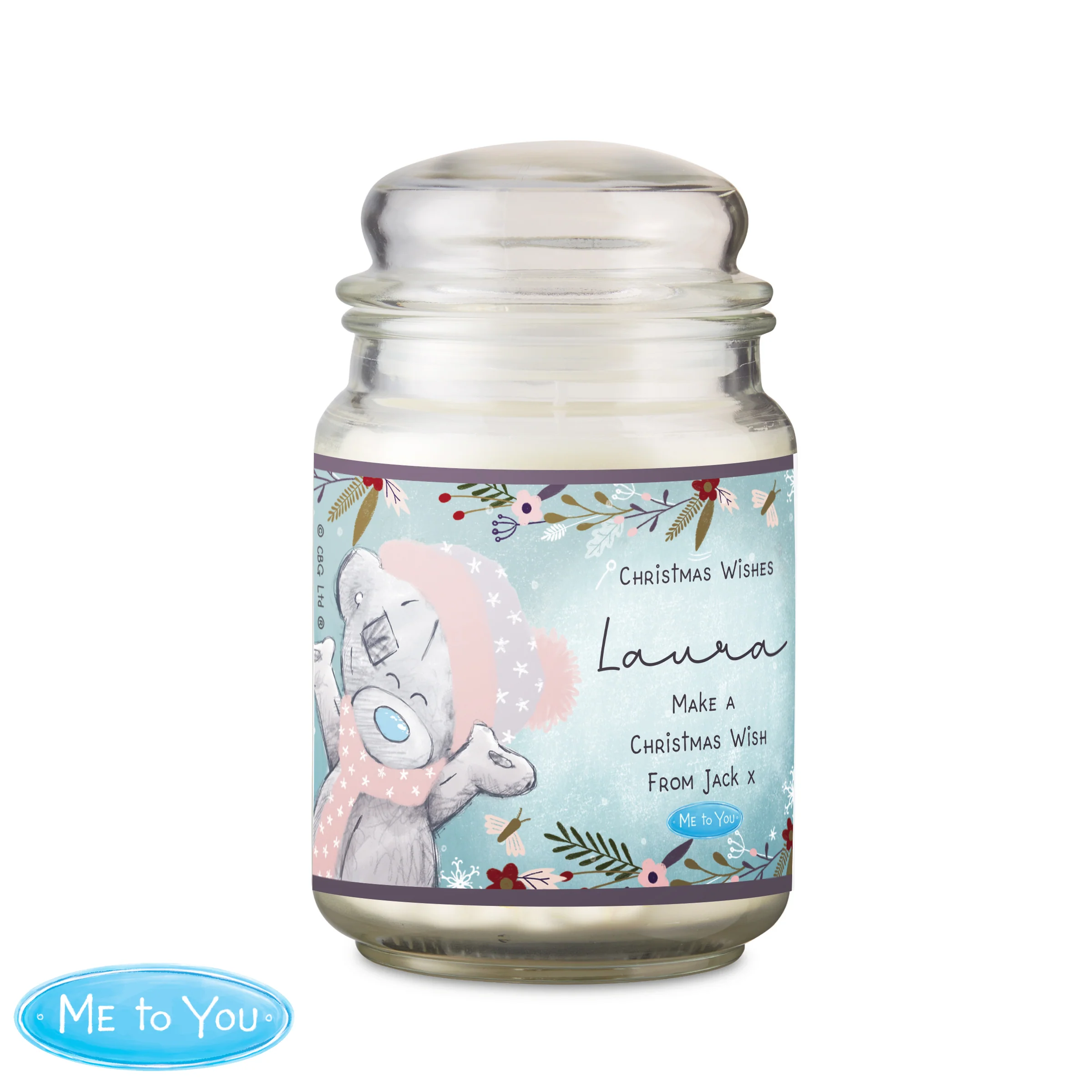 Personalised Me to You Cosy Winter Large Candle Jar - Image 4