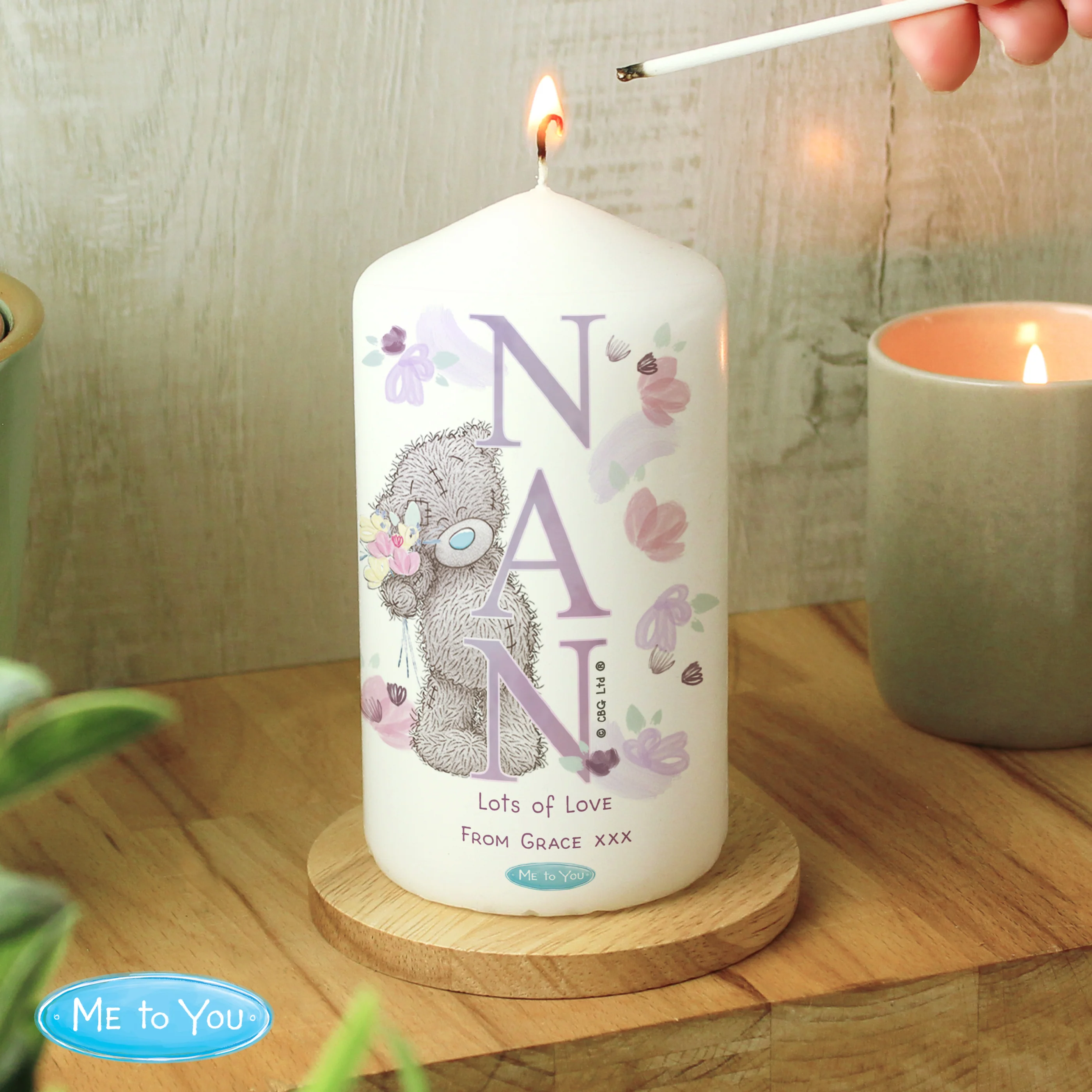 Personalised Me to You NAN Pillar Candle - Image 2