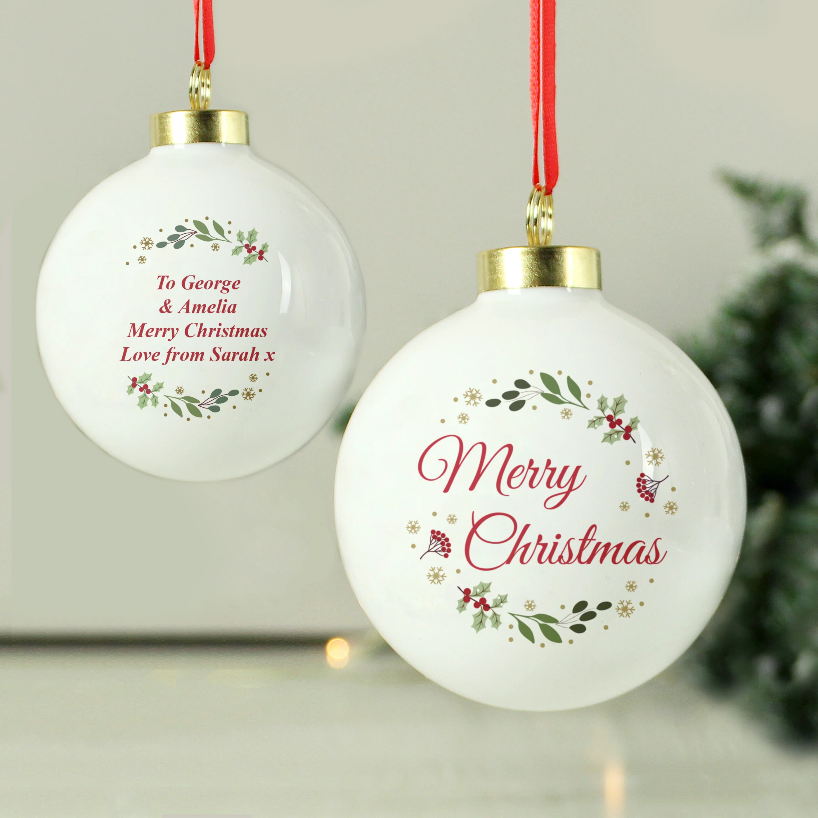 Personalised Merry Christmas Bauble - Image 6