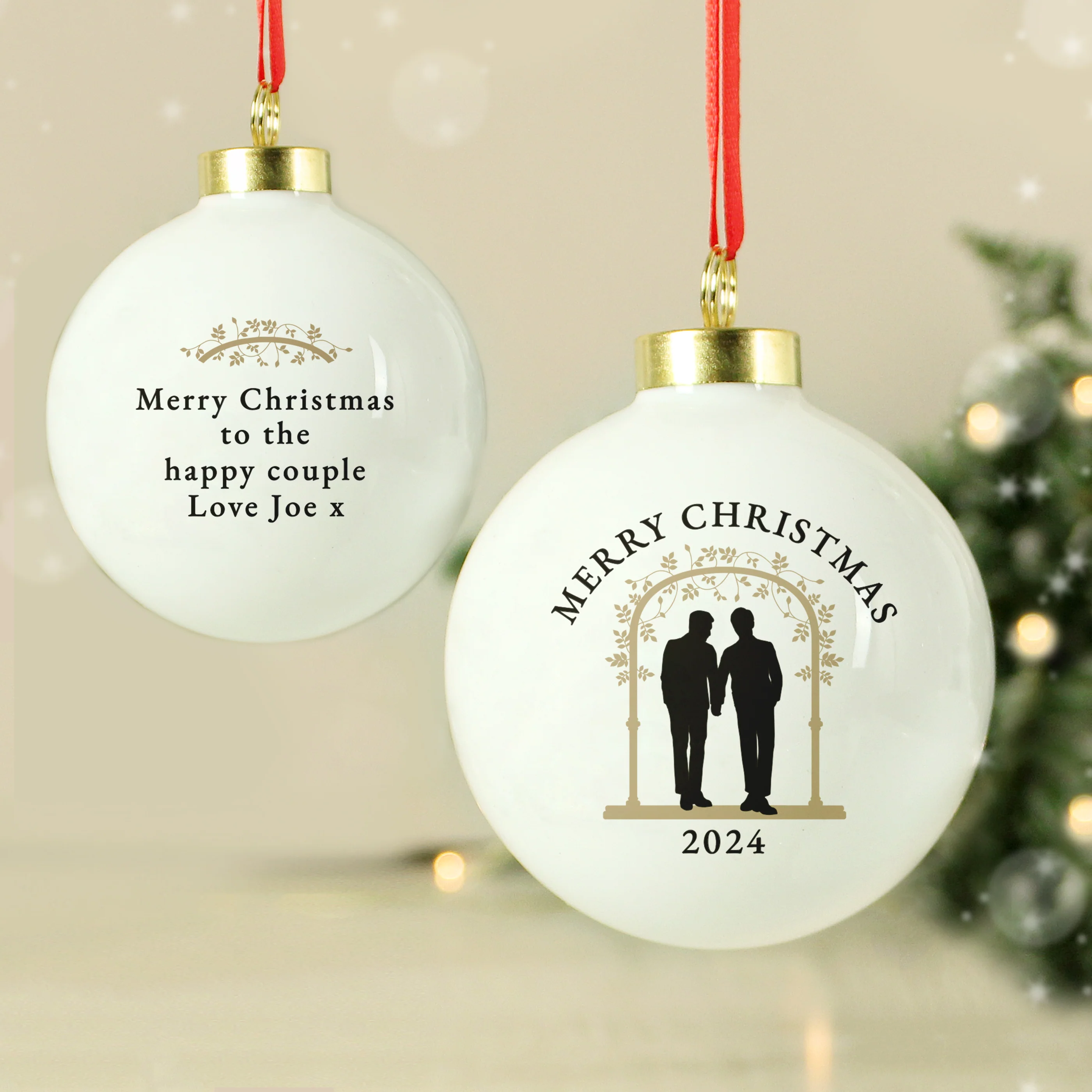 Personalised Mr & Mr Bauble - Image 3