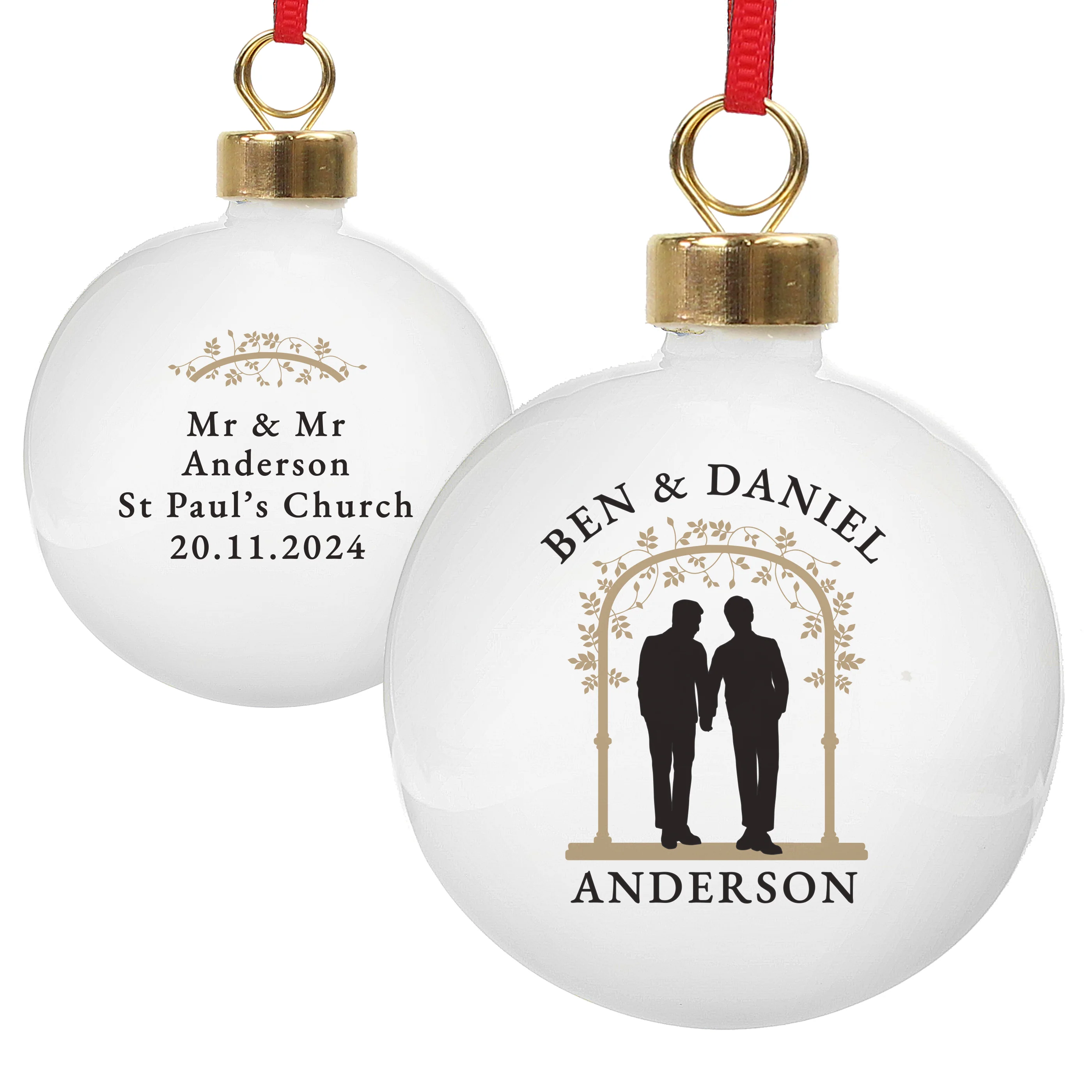Personalised Mr & Mr Bauble - Image 5