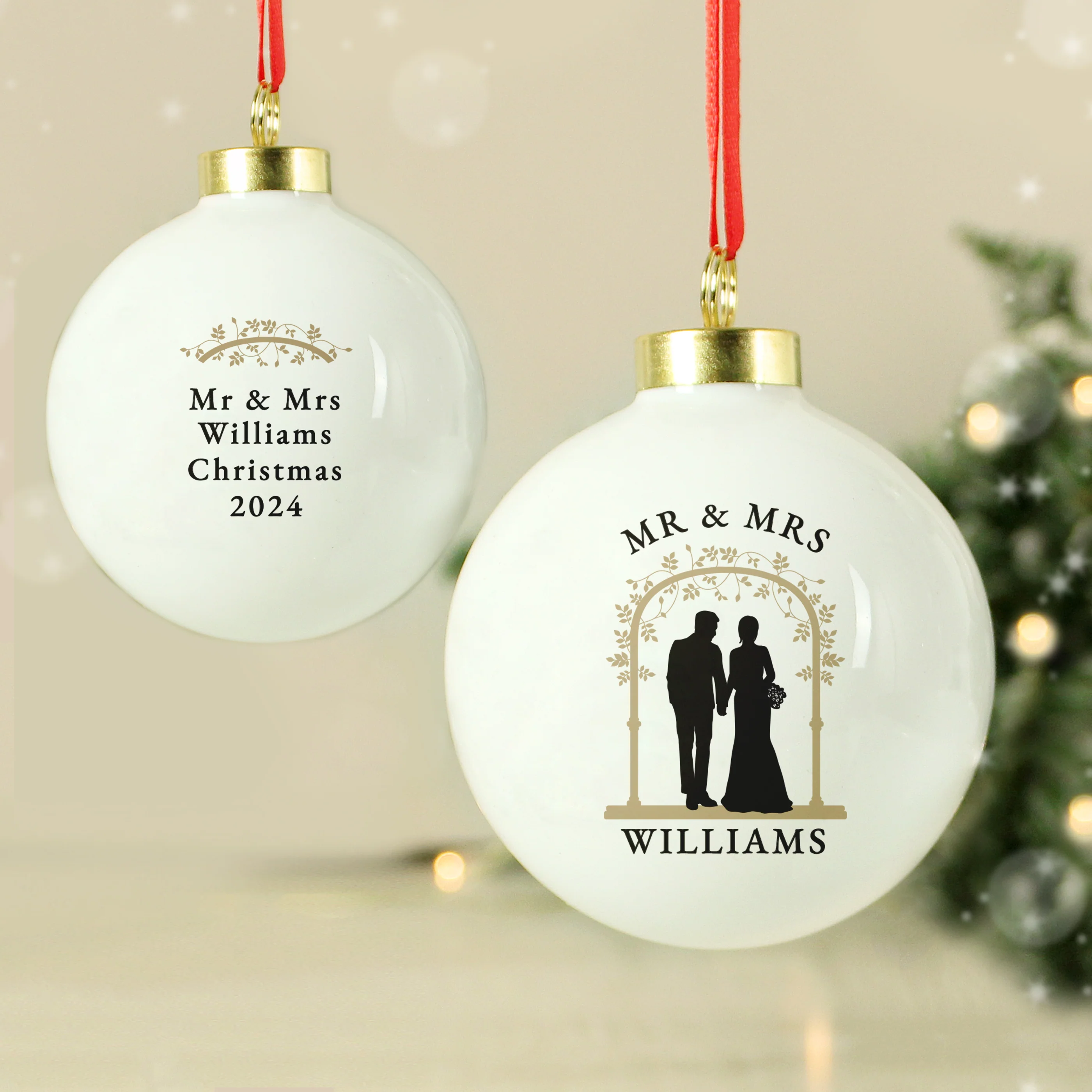 Personalised Mr & Mrs Bauble - Image 3