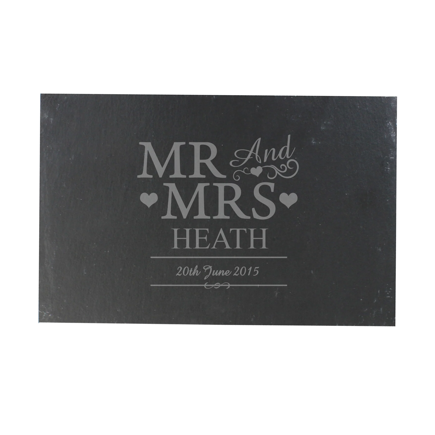 Personalised Mr & Mrs Slate Placemat - Image 2