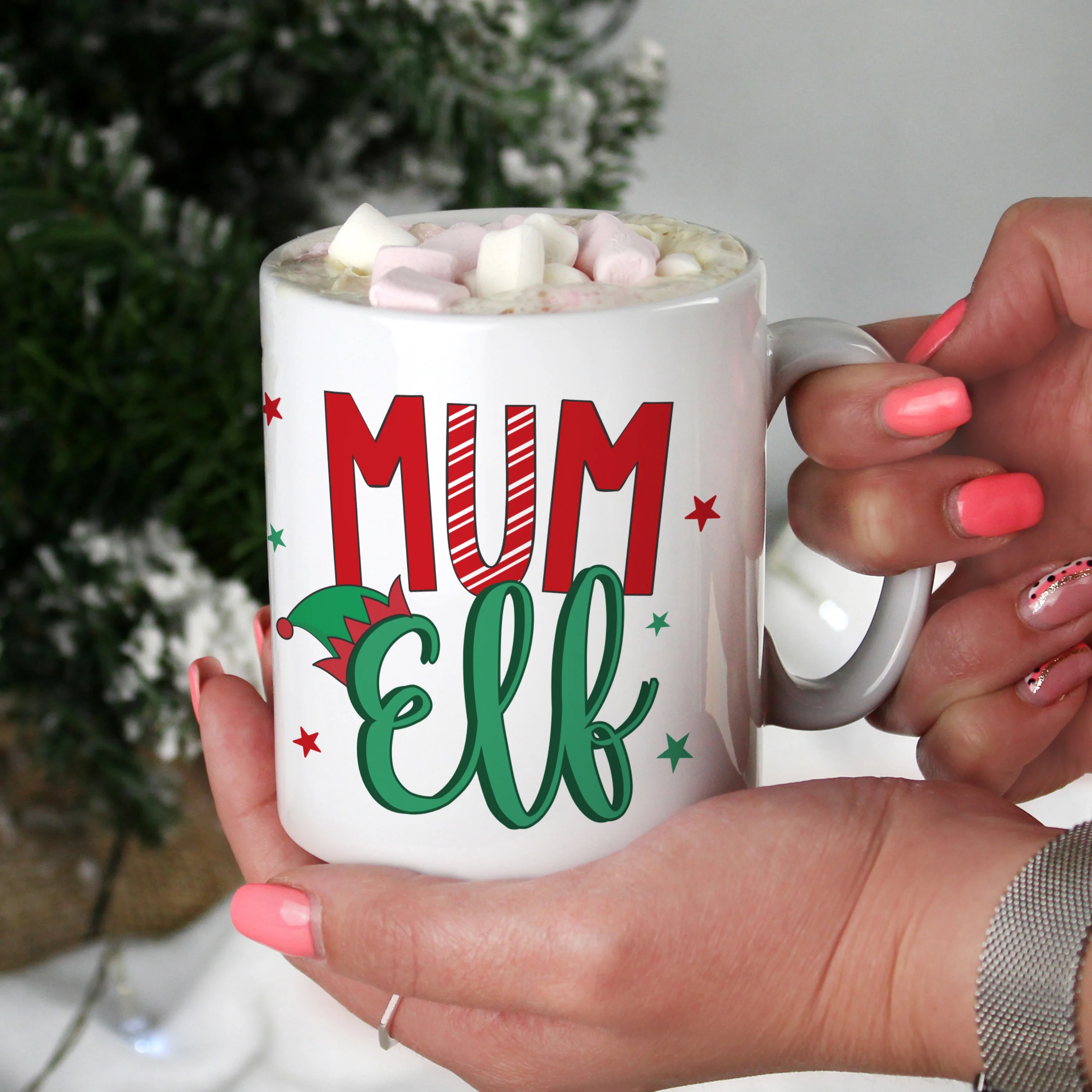 Personalised Mum Elf Mug - Image 2