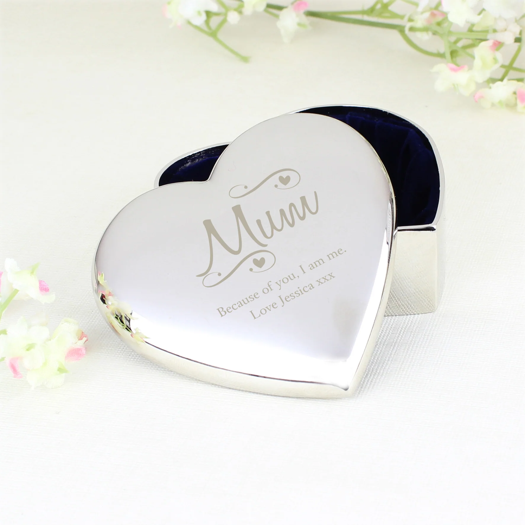 Personalised Mum Swirls & Hearts Trinket Box - Image 4