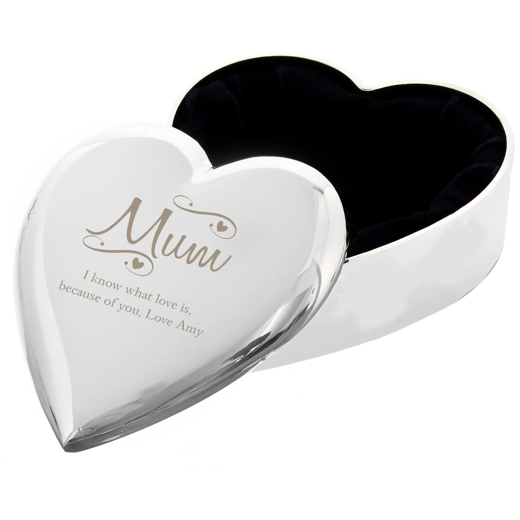 Personalised Mum Swirls & Hearts Trinket Box - Image 5