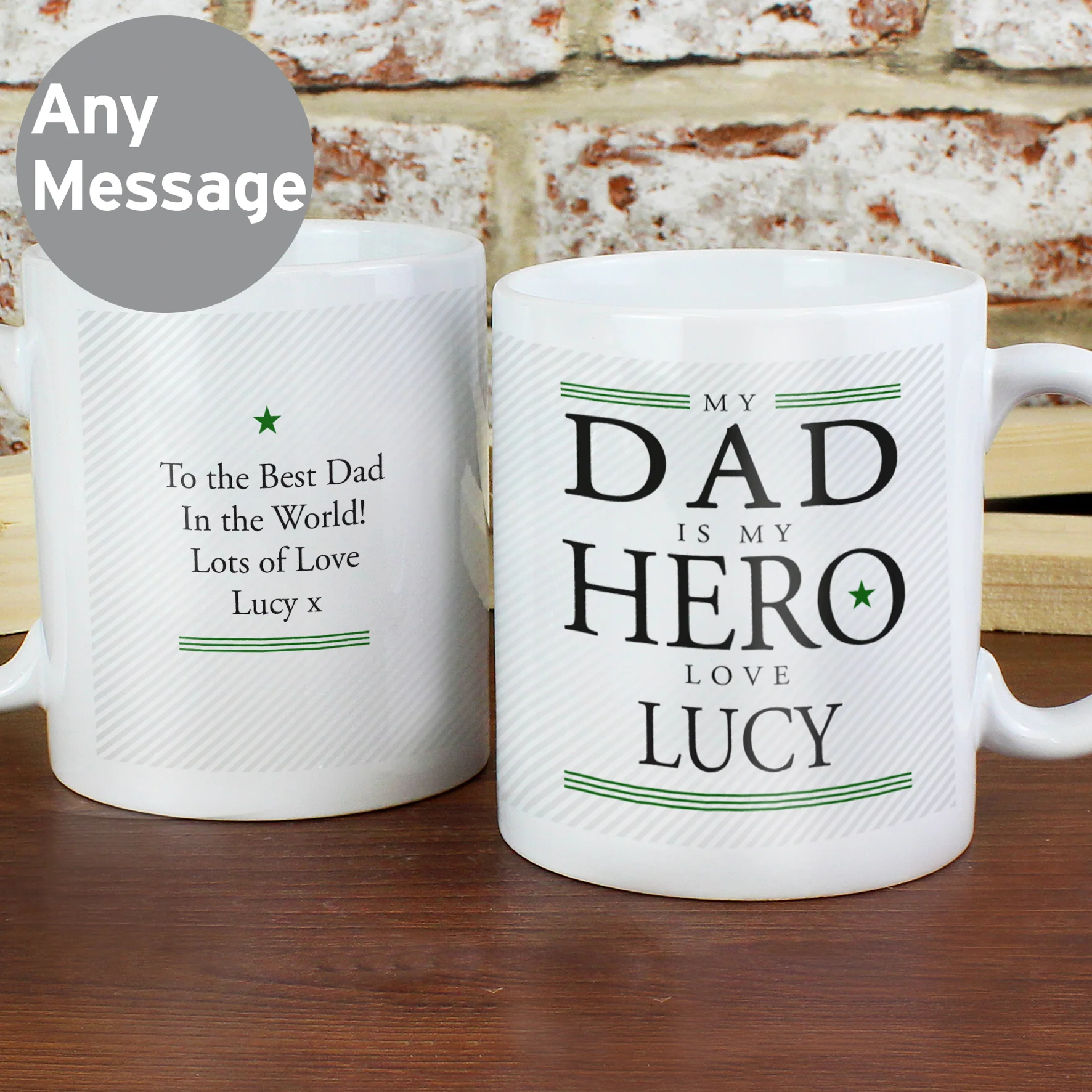 Personalised My Dad is My Hero Mug - Image 5