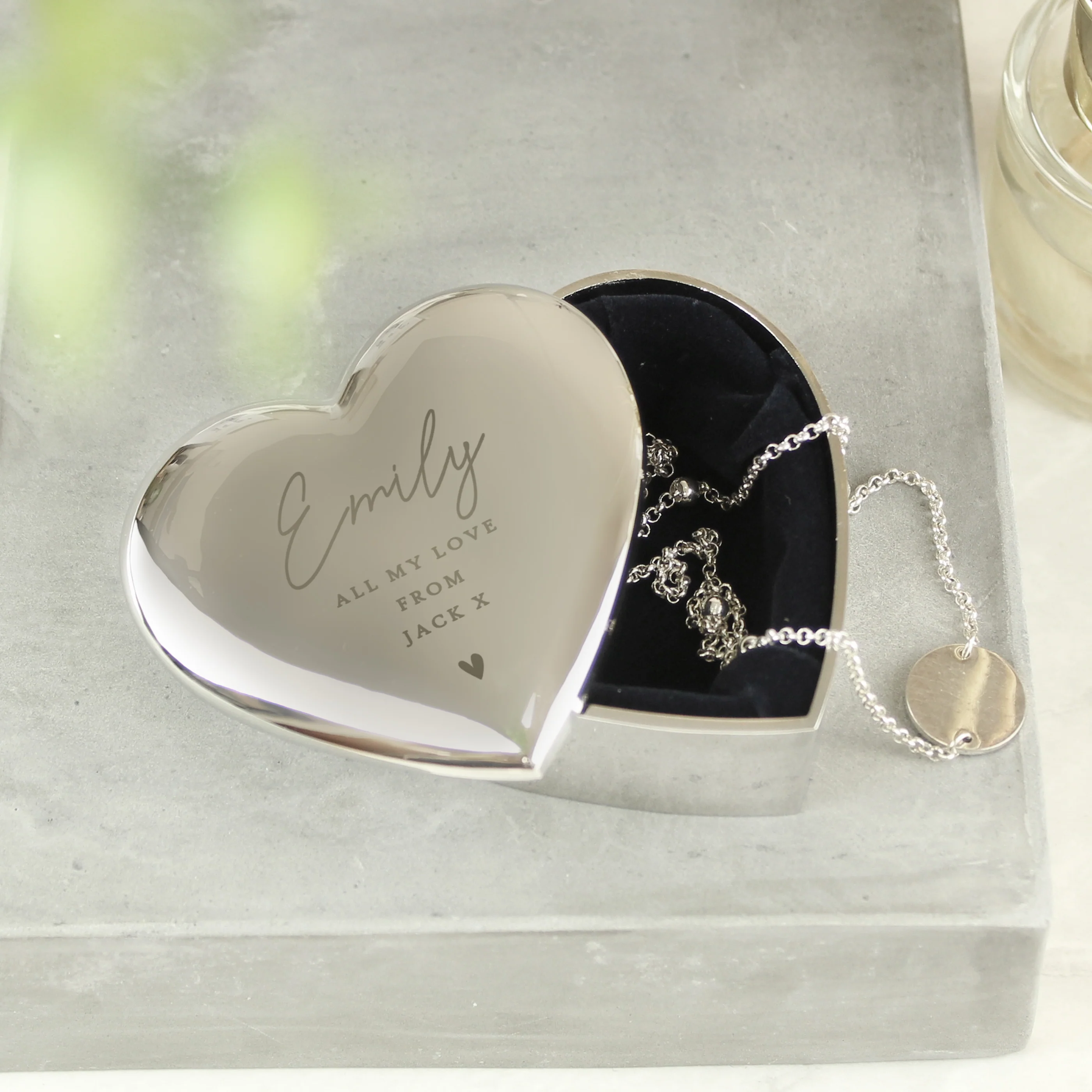 Personalised Name and Message Heart Trinket Box - Image 7