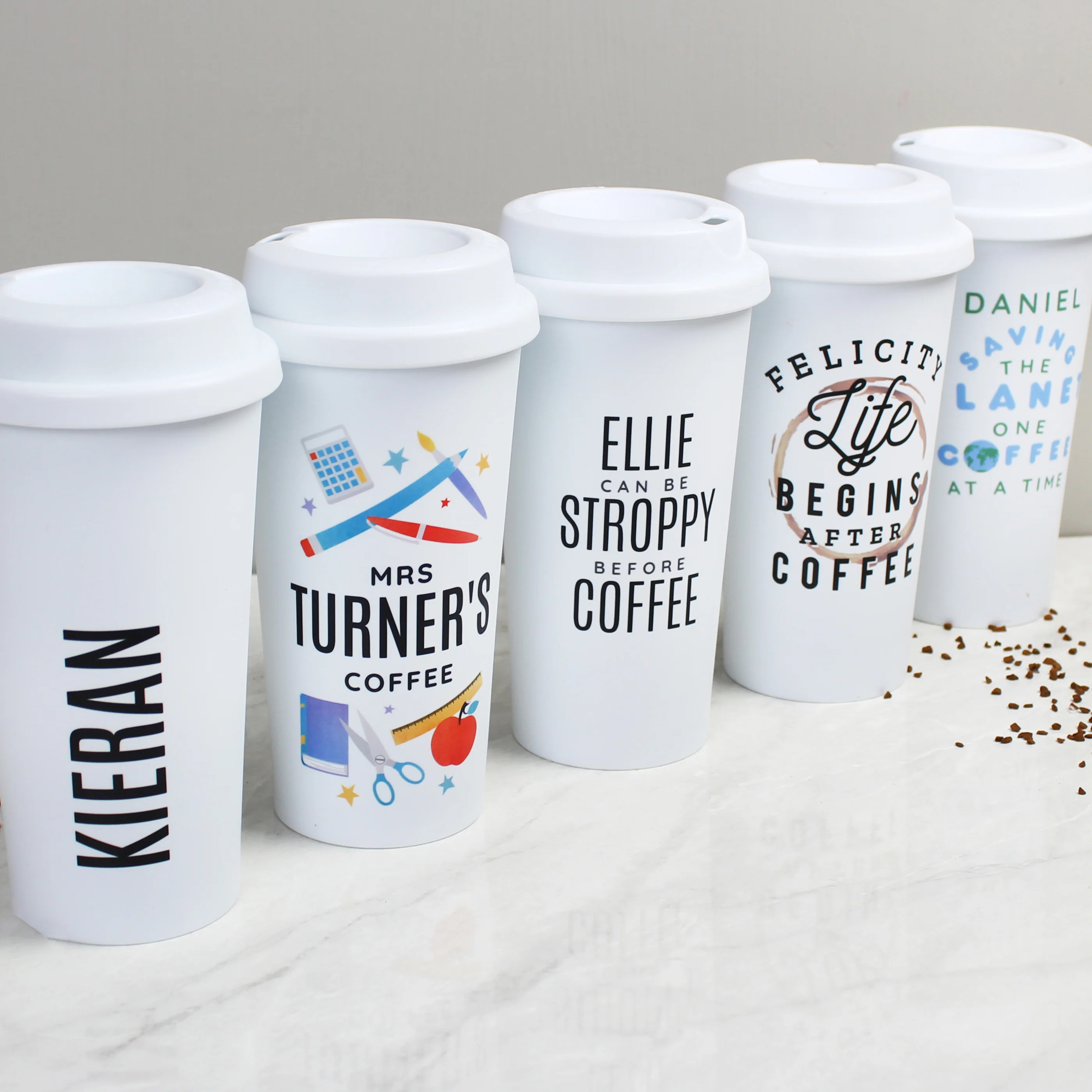 Personalised Name Insulated Reusable Eco Travel Cup - Image 5