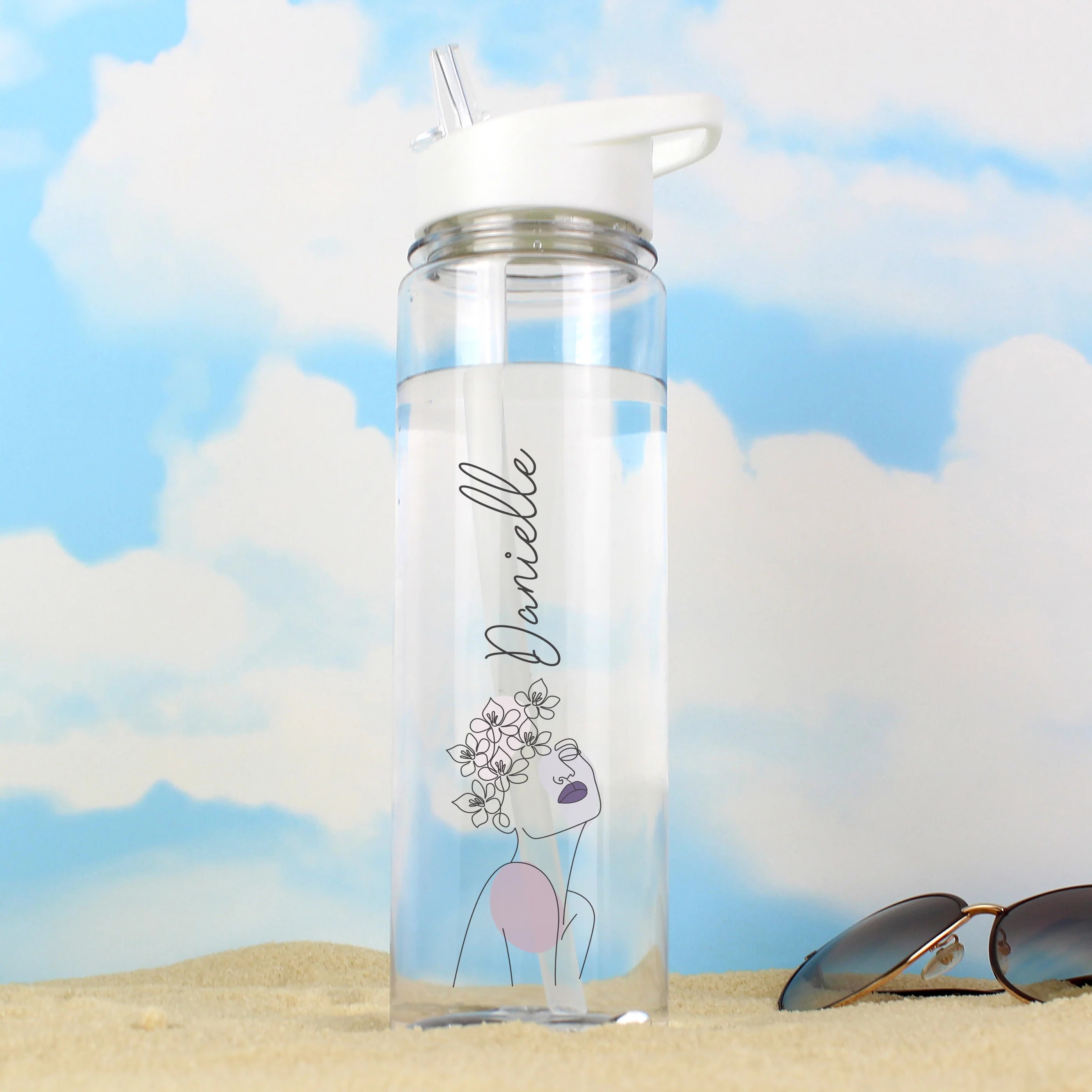 Personalised Natalia Line Art Water Bottle - Image 4