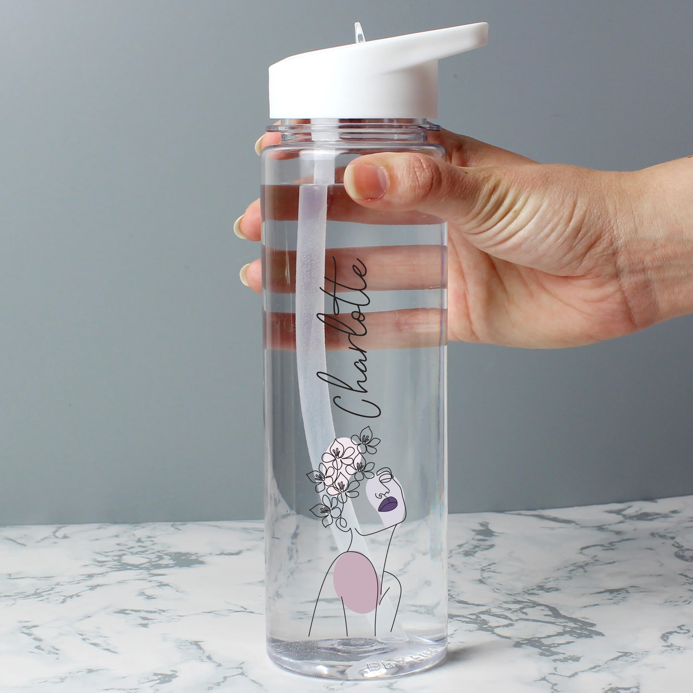 Personalised Natalia Line Art Water Bottle - Image 5